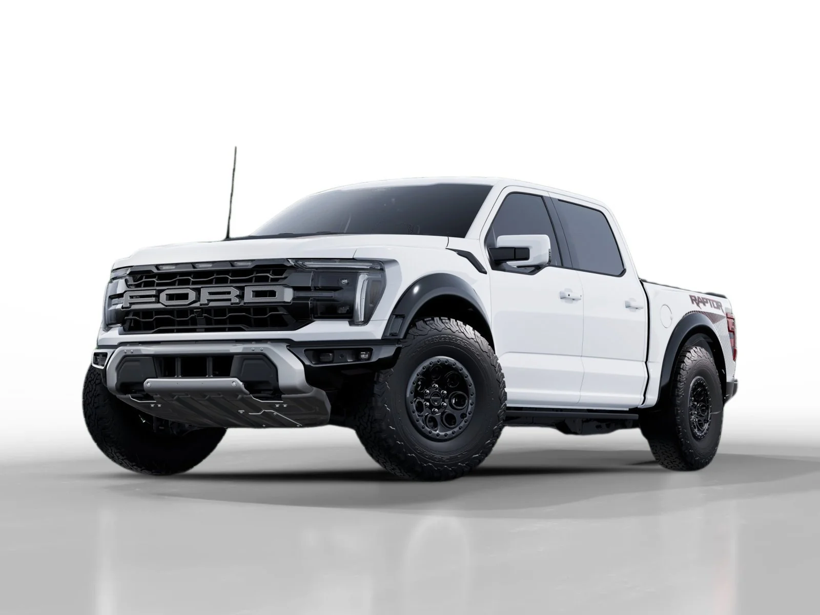 Ford F-150 Raptor blanca, vista tres cuartos (configurador oficial)