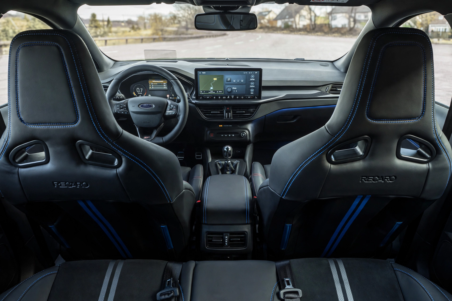 Interior del Ford Focus ST, asientos Recaro