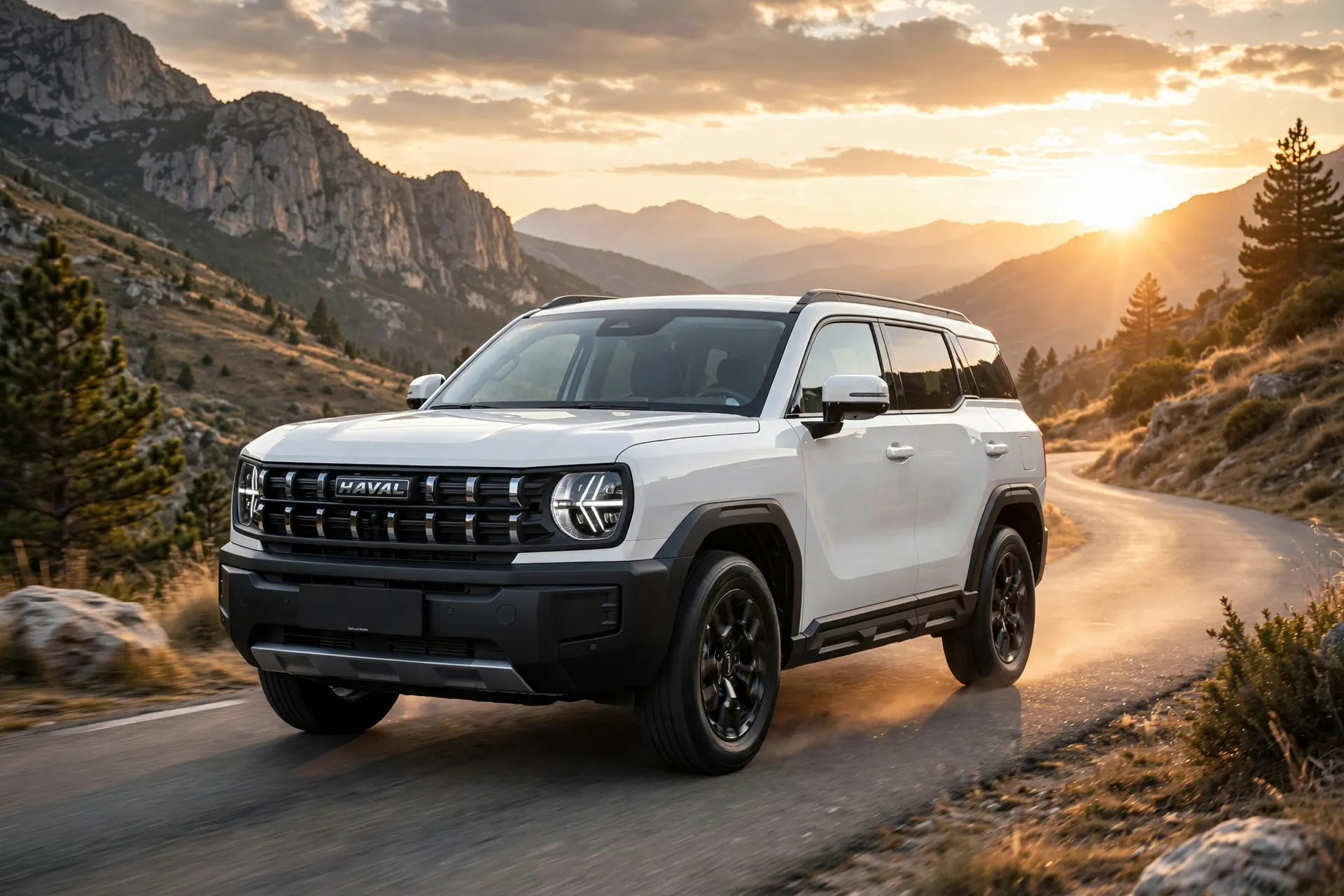 Haval H3, tres cuartos delantero en camino de montaña