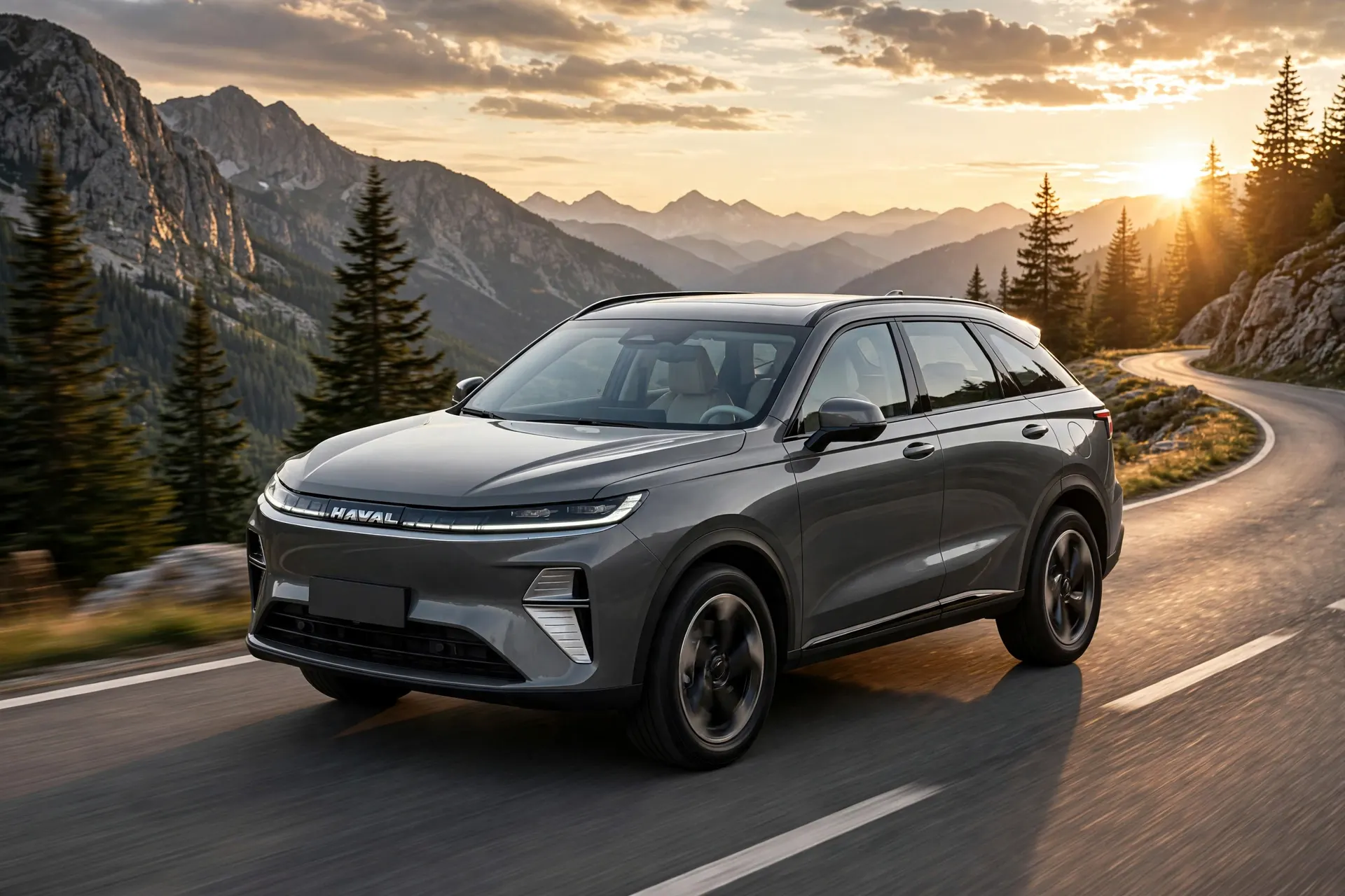 Haval Xiaolong Max, tres cuartos delantero en carretera