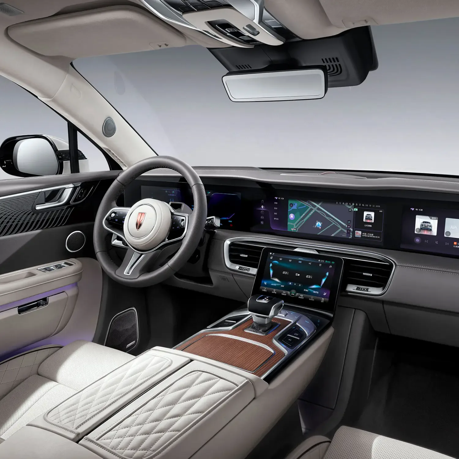 Interior oficial del Hongqi E-HS9