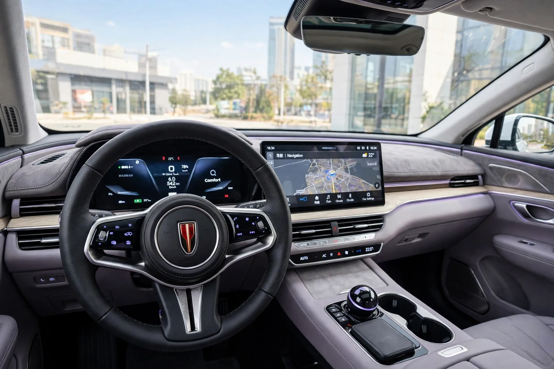 Interior oficial del Hongqi EHS7