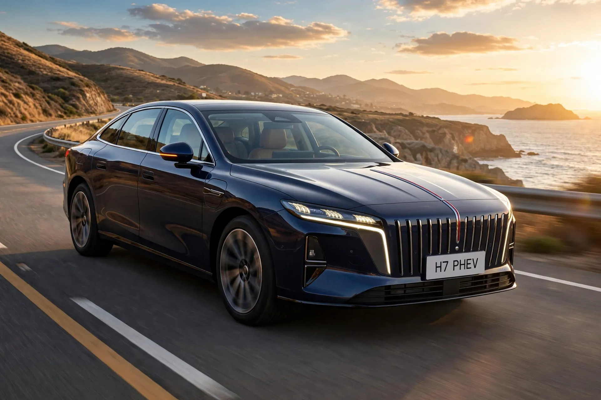 Hongqi H7 PHEV en carretera