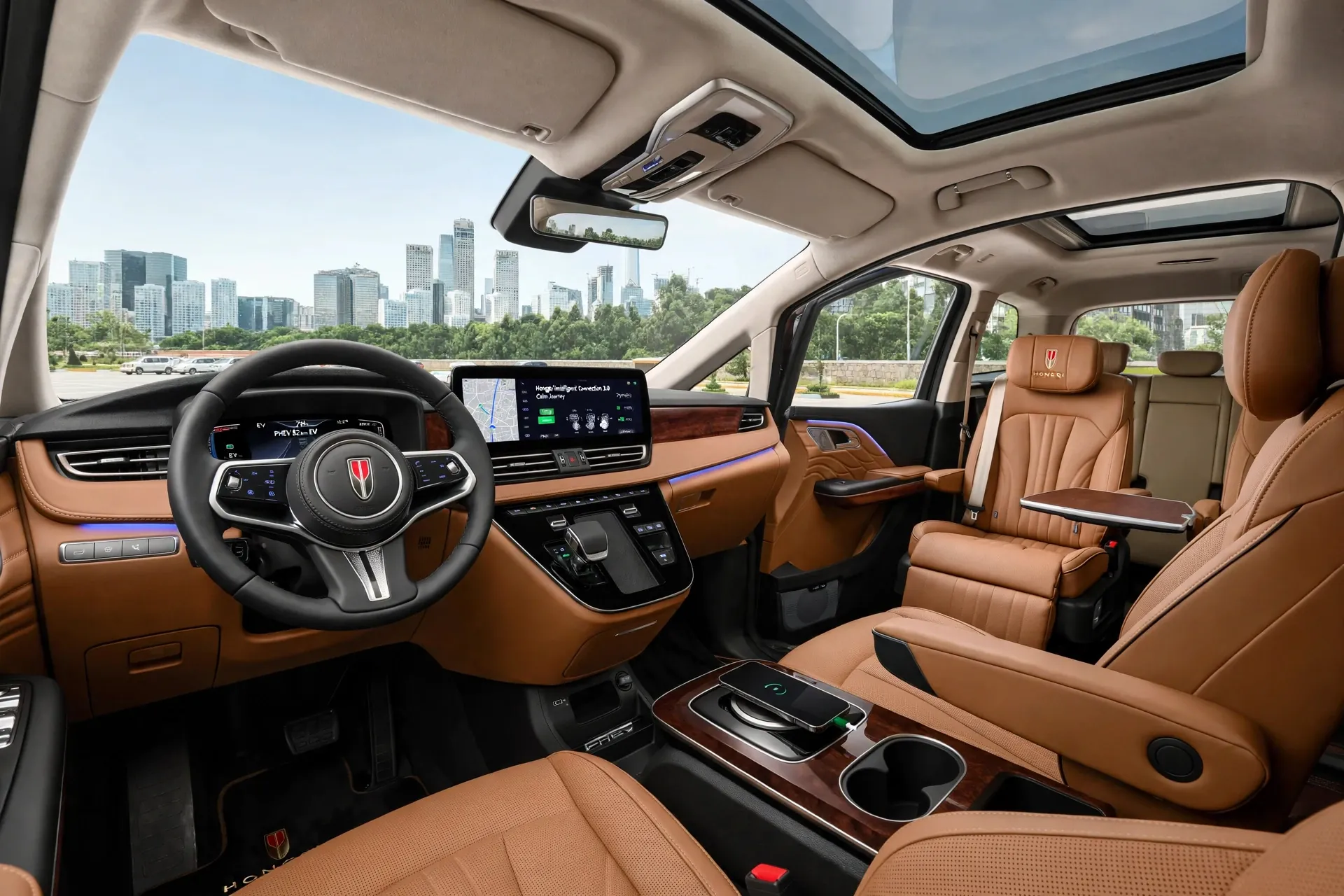 Interior oficial del Hongqi HQ9 PHEV
