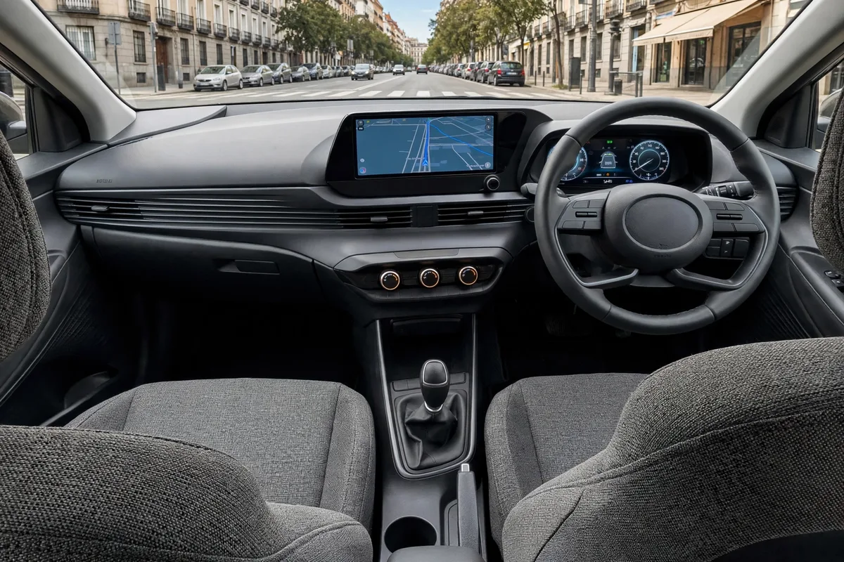 Interior del Hyundai Bayon 1.0 TGDi 48V