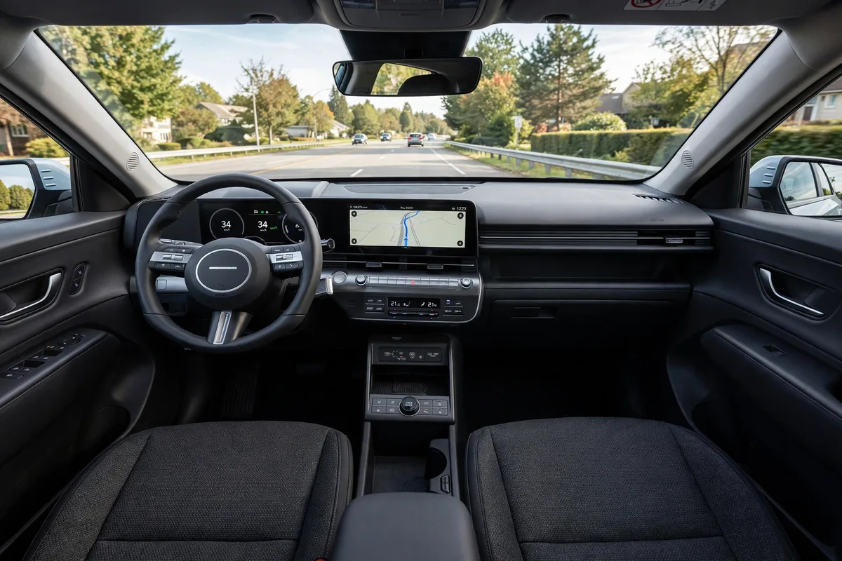 Interior oficial del Hyundai Kona HEV