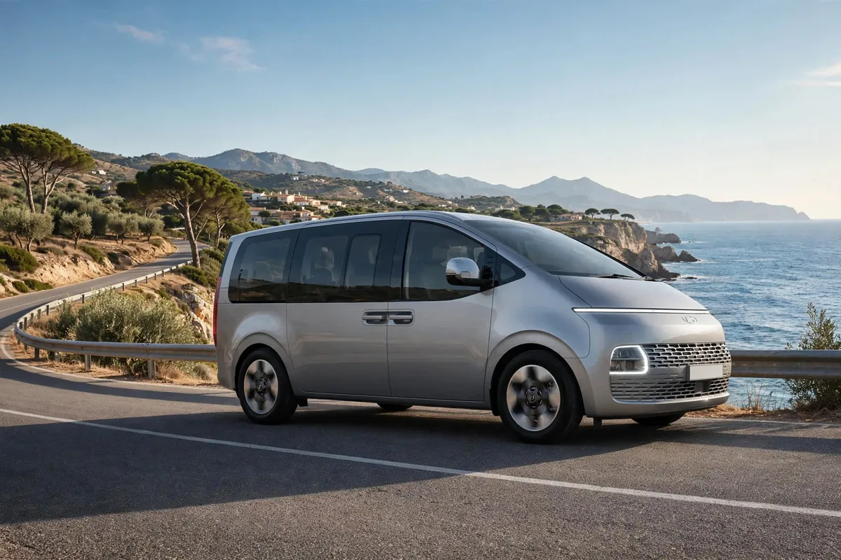 Hyundai Staria 2.2 CRDi, vista tres cuartos delantera