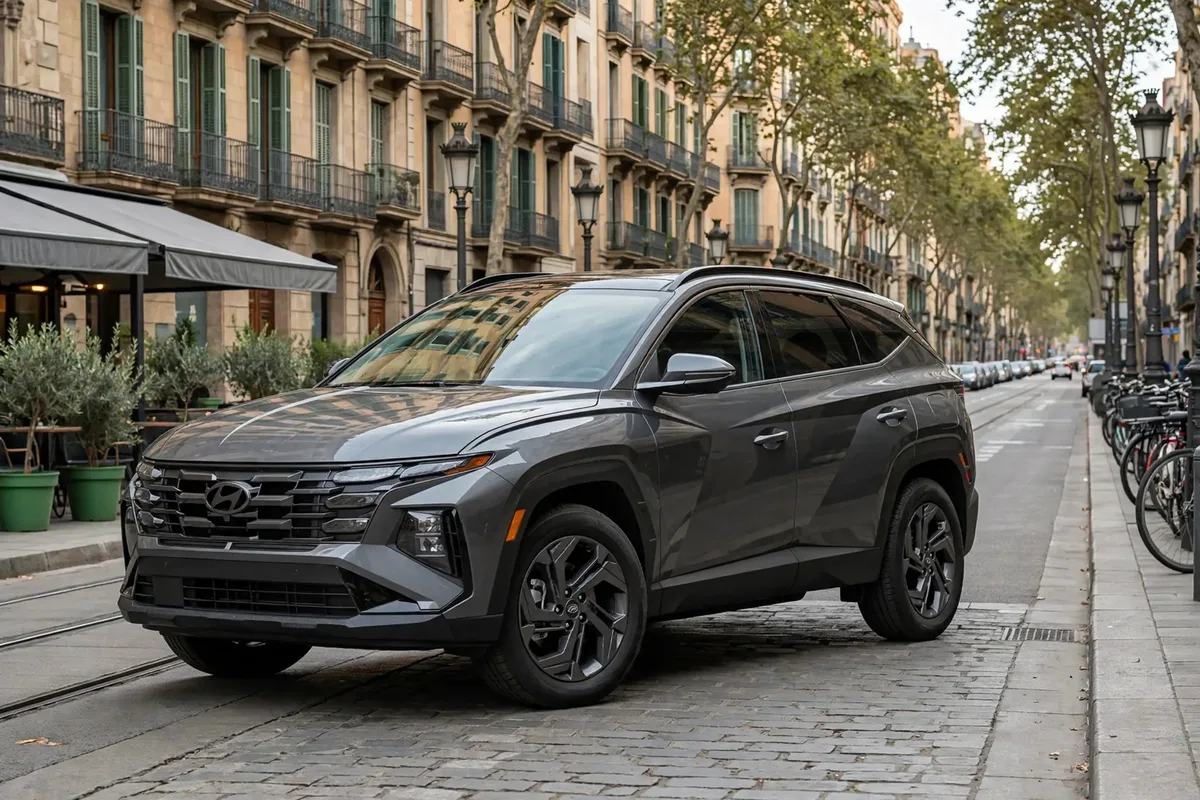 Hyundai Tucson 1.6 TGDi 150 MHEV, vista tres cuartos delantera
