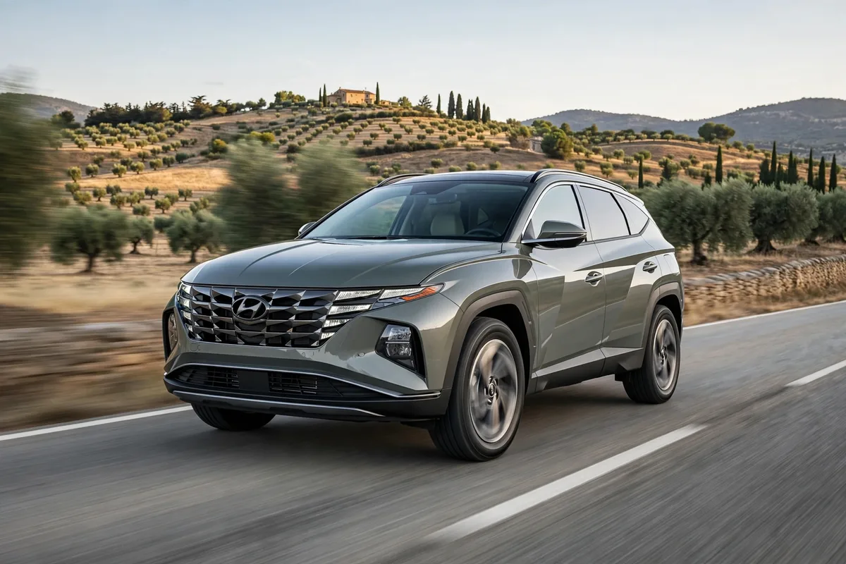 Hyundai Tucson Híbrido en carretera