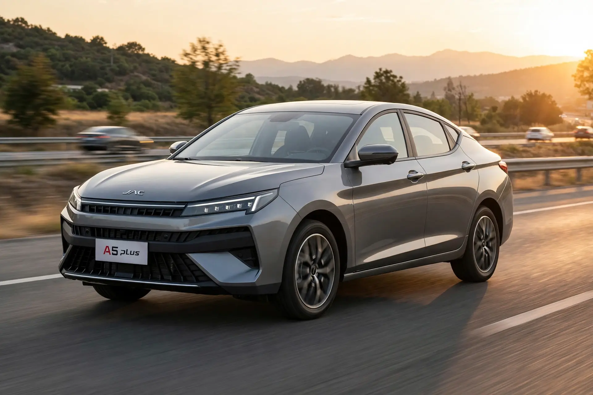 JAC A5 Plus liftback en autopista
