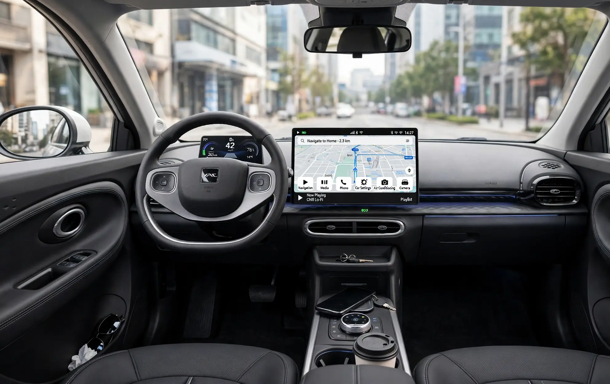 Interior oficial del JAC E30X