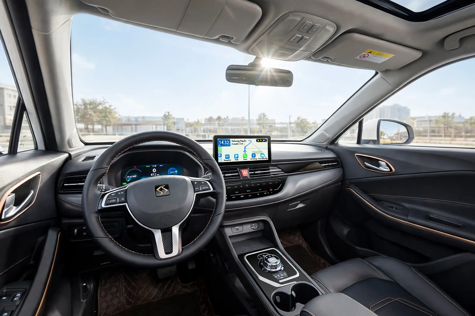 Interior oficial del JAC E40X