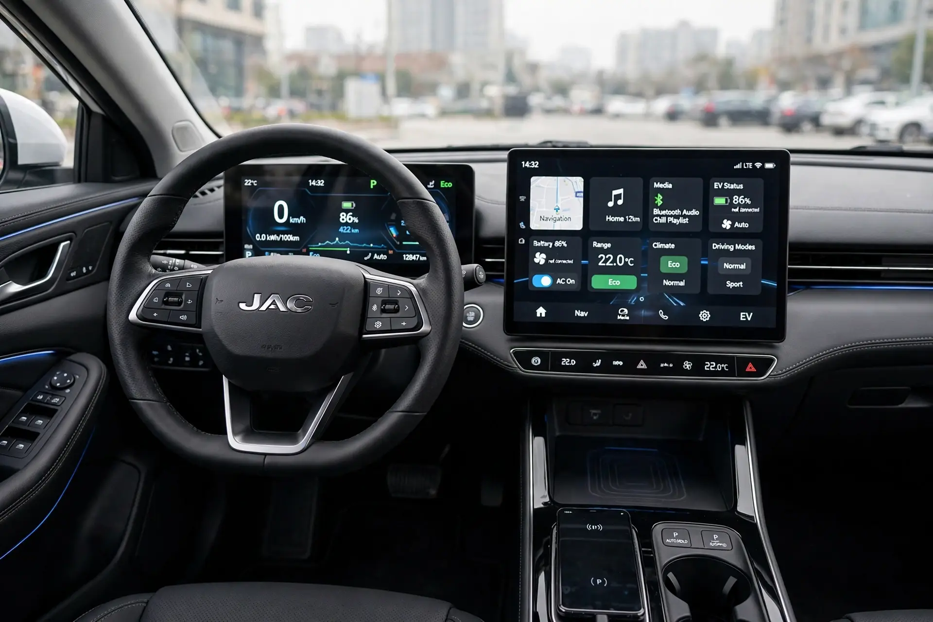 Interior oficial del JAC eJ7