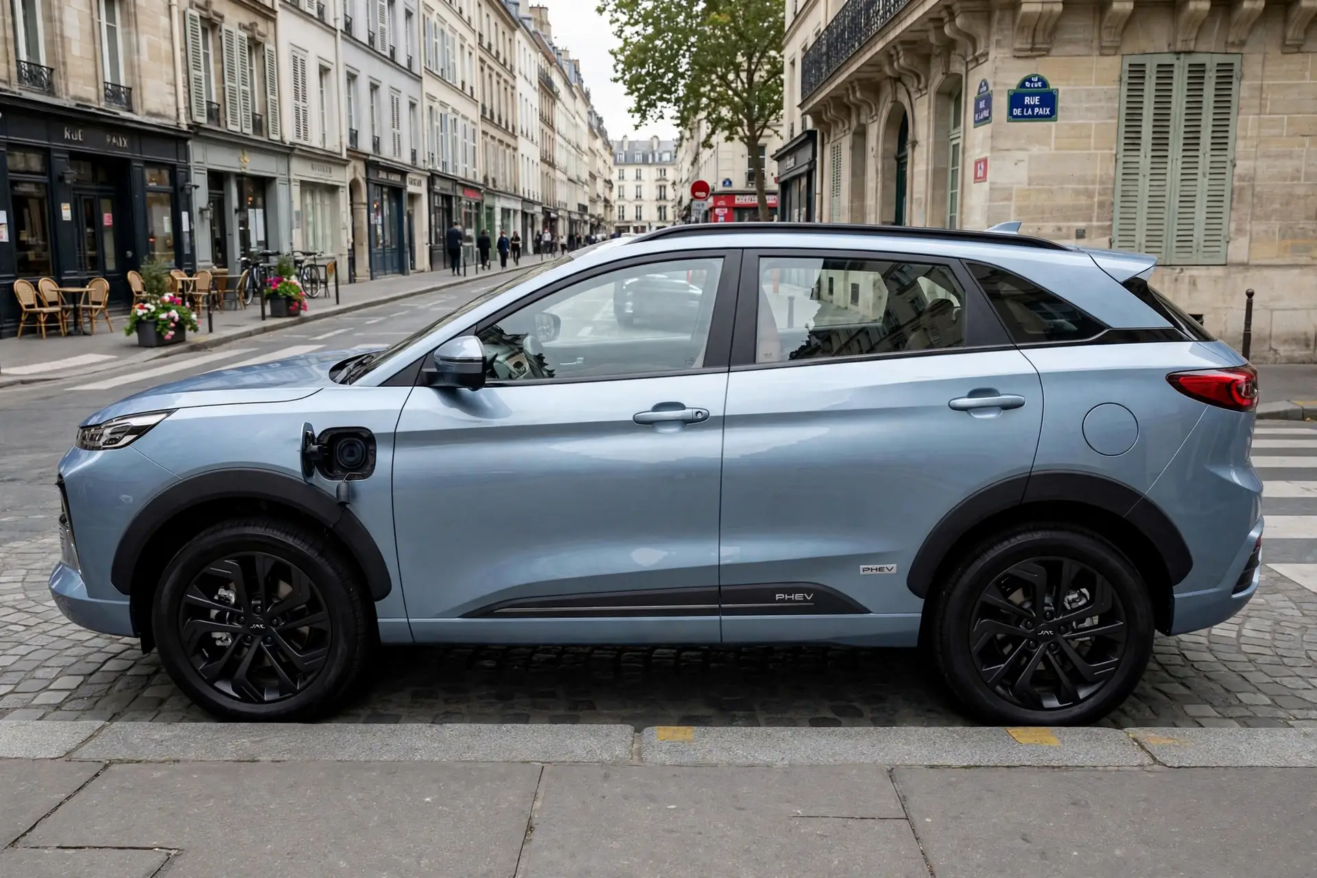JAC QX PHEV, vista lateral