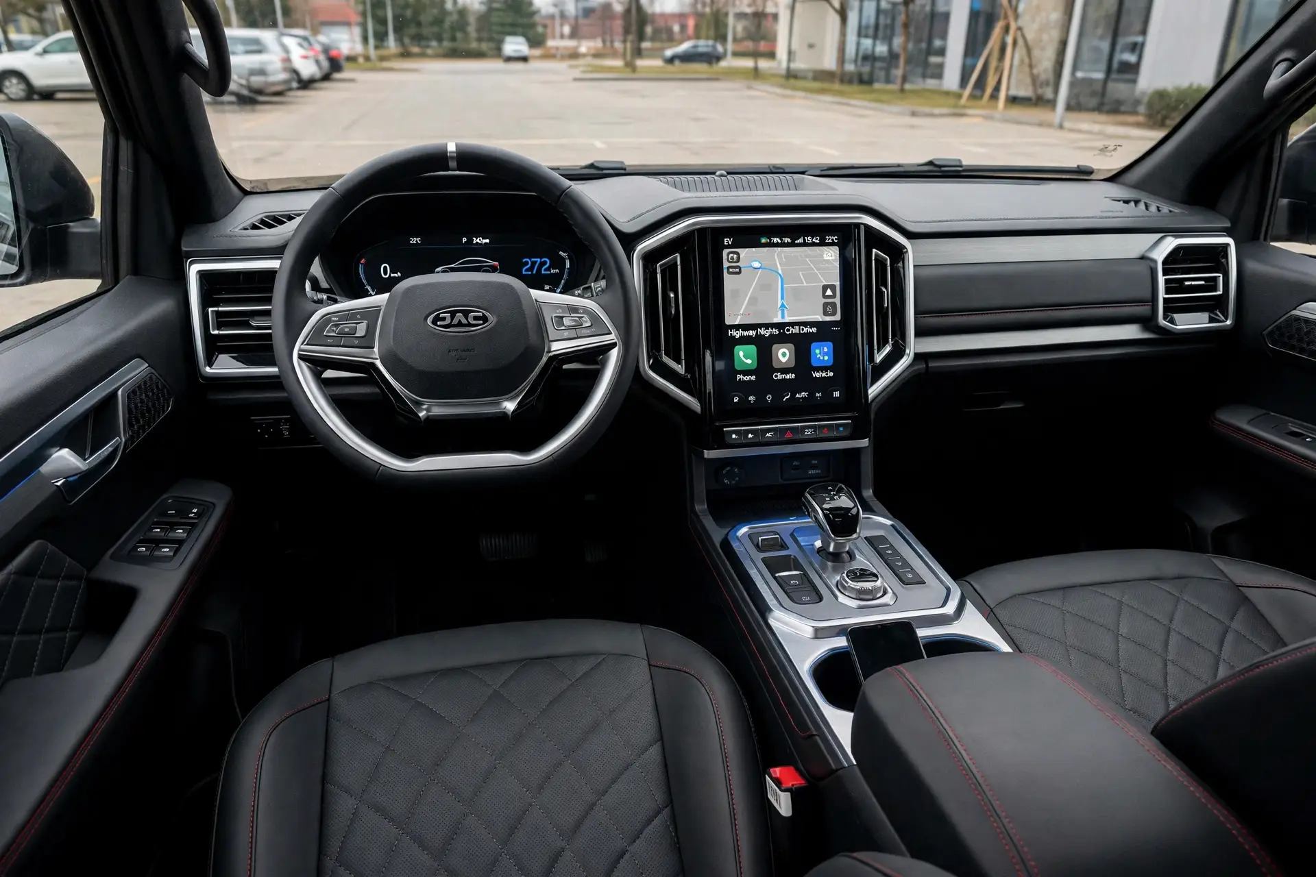 Interior oficial del JAC T9 EV
