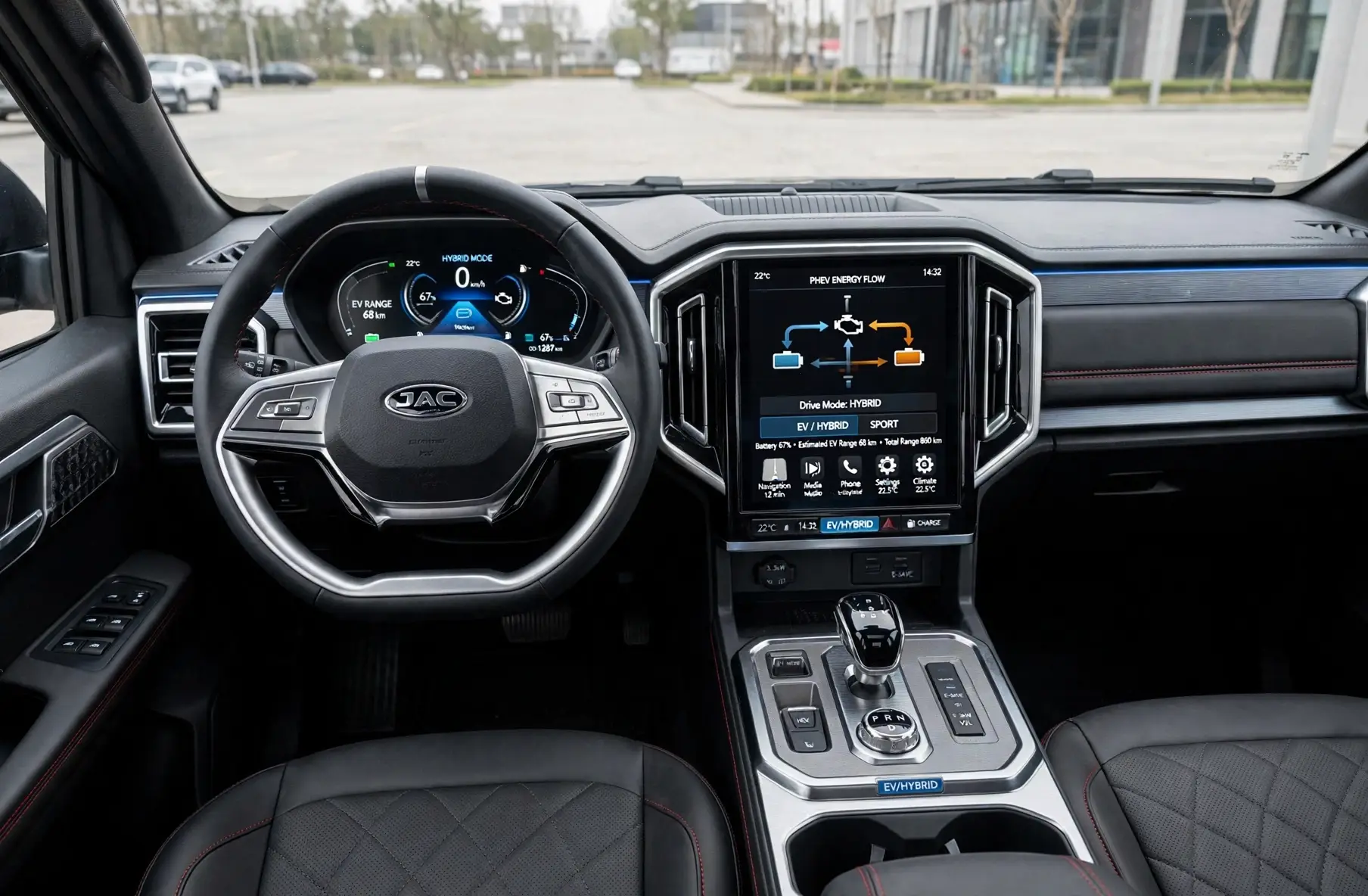 Interior oficial del JAC T9 PHEV