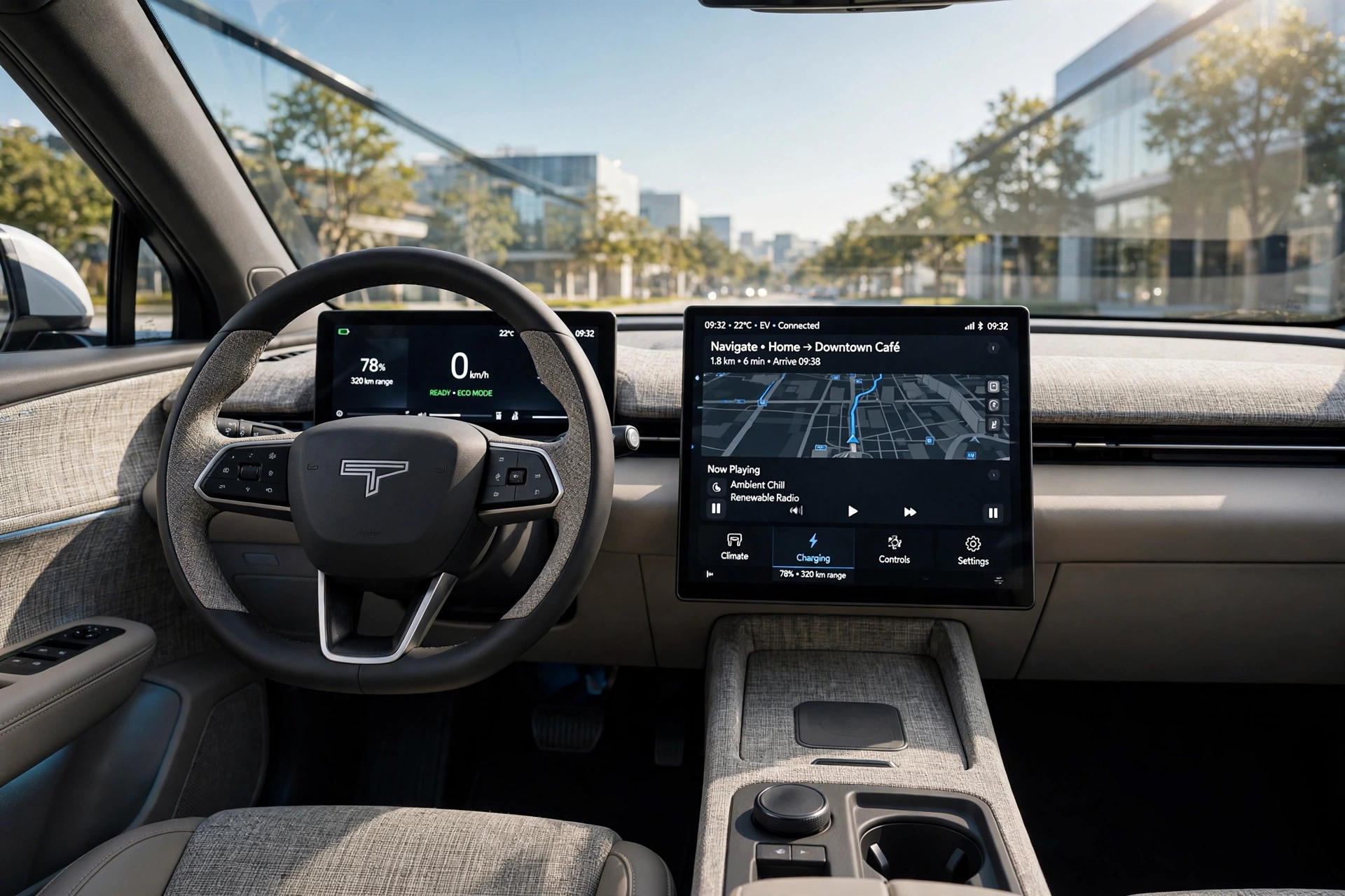 Interior oficial del Jaecoo 5 EV
