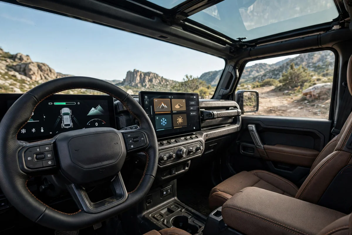 Interior del Jaecoo 6 EV AWD