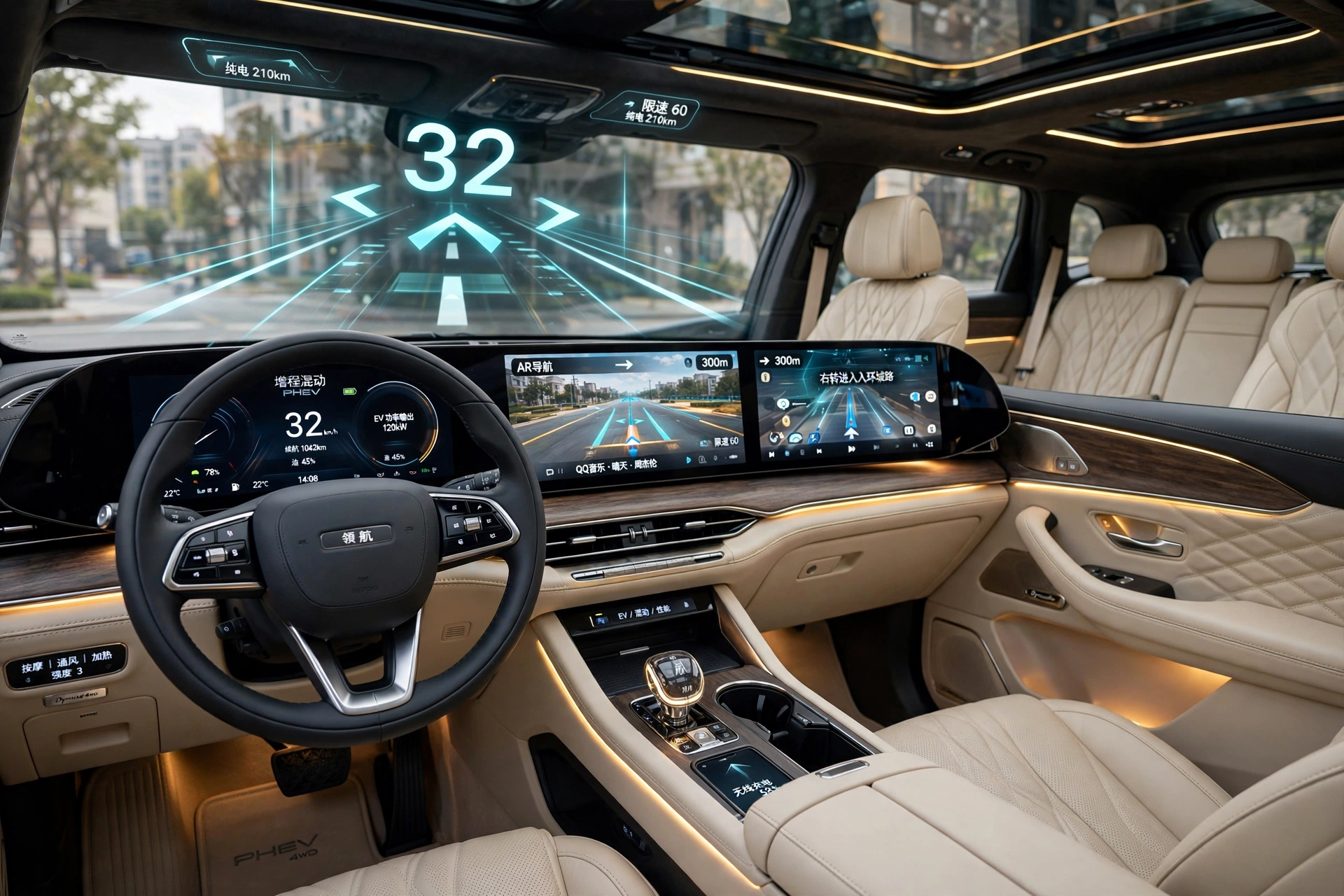 Interior oficial del Jaecoo 8 SHS