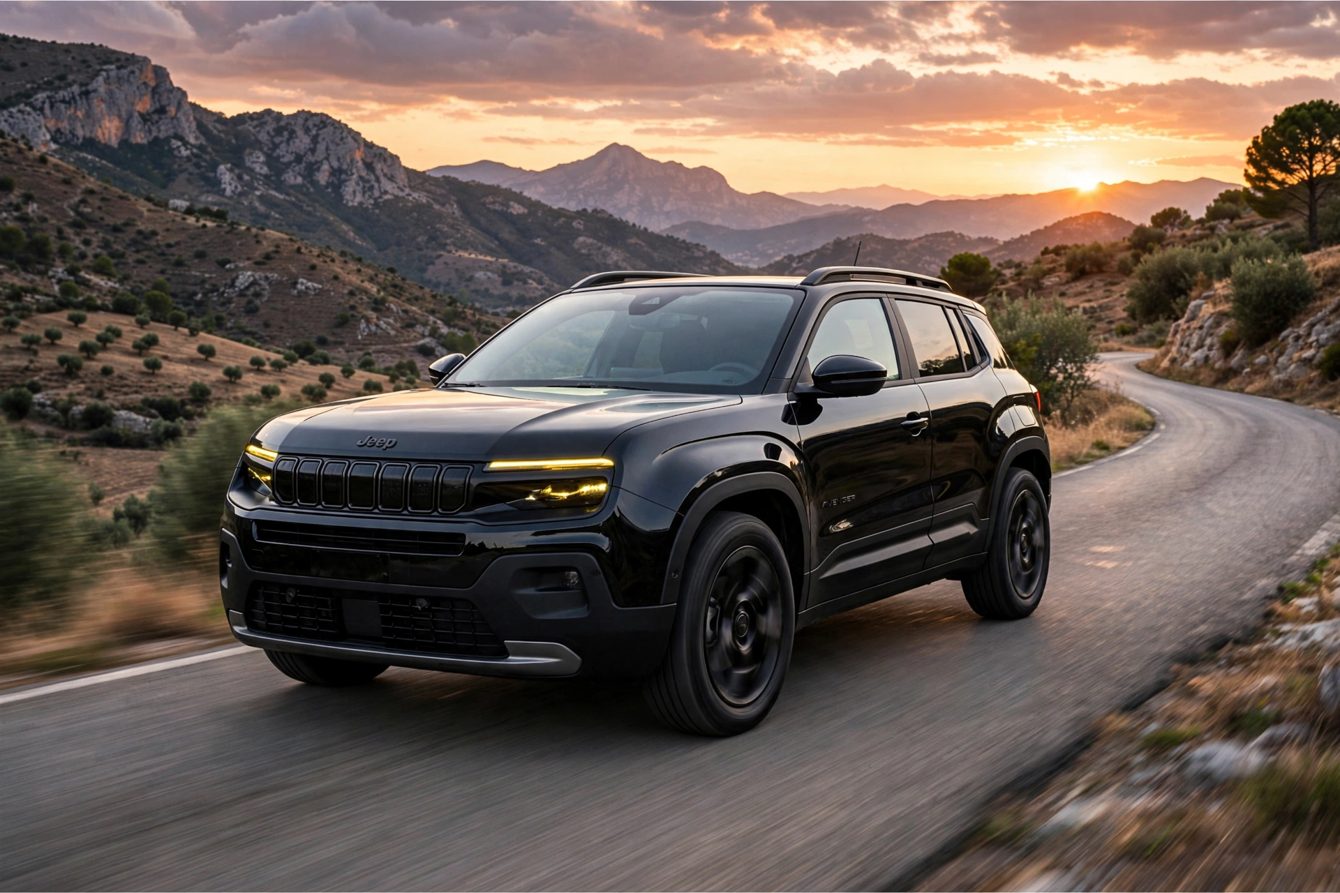 Jeep Avenger e-Hybrid 110, tres cuartos delantero