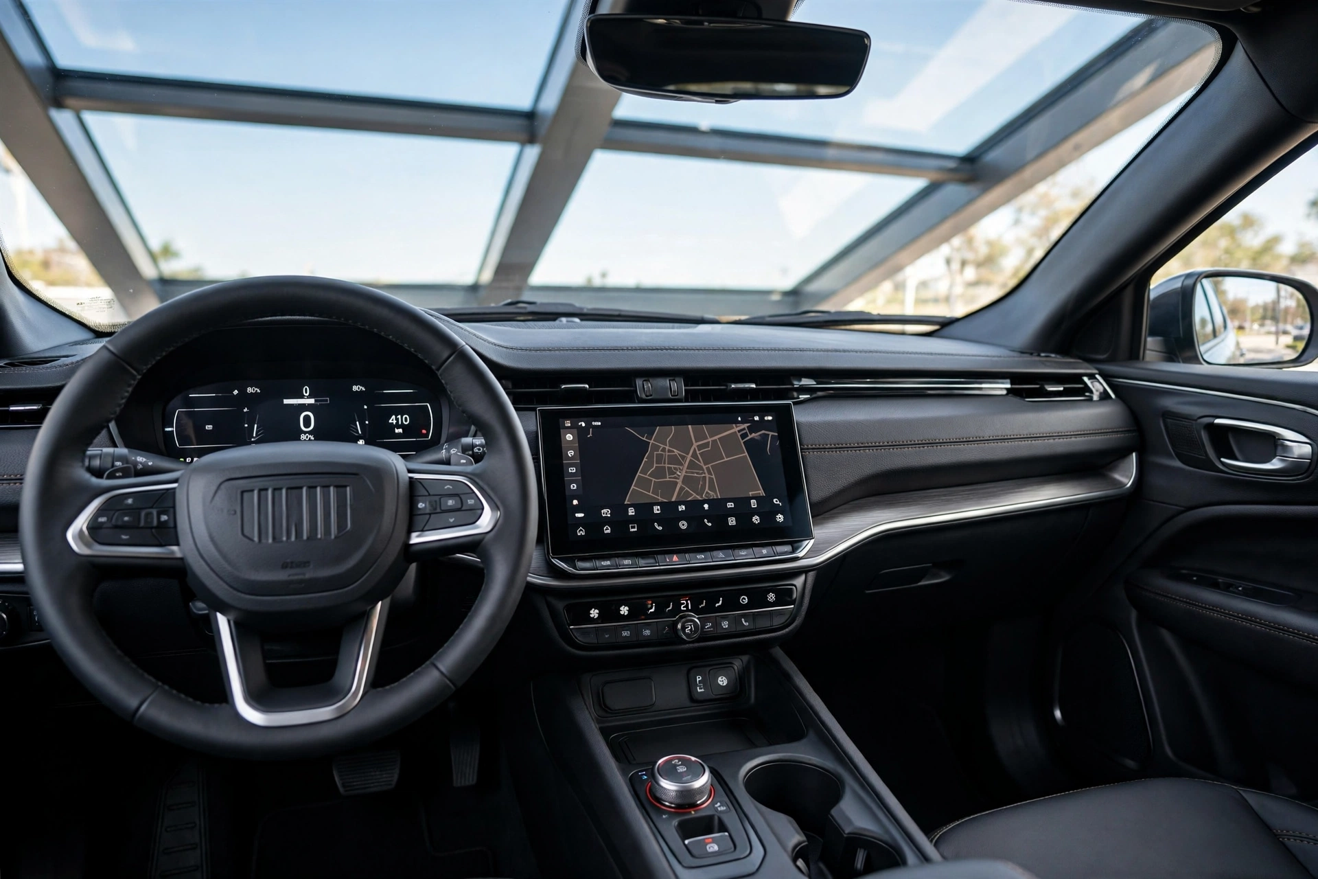 Interior oficial del Jeep Compass e-Hybrid 145