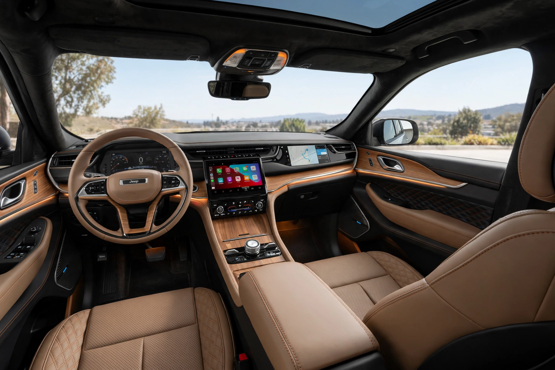 Interior oficial del Jeep Grand Cherokee 4xe 380