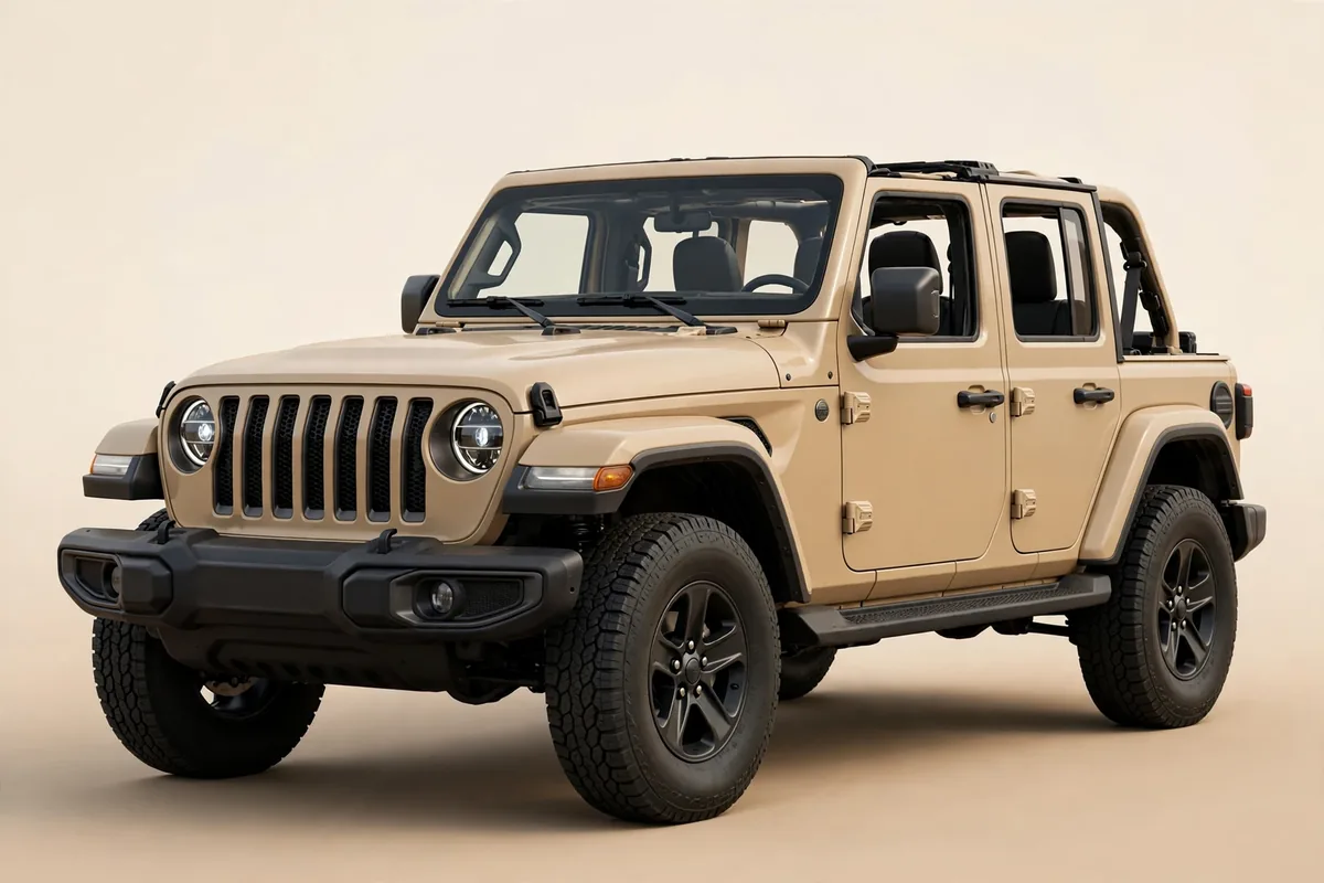 Jeep Wrangler 2.0T Sahara, tres cuartos delantero