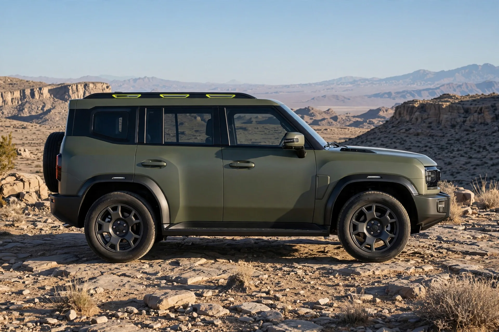 Jetour T2, vista lateral estilo off-road