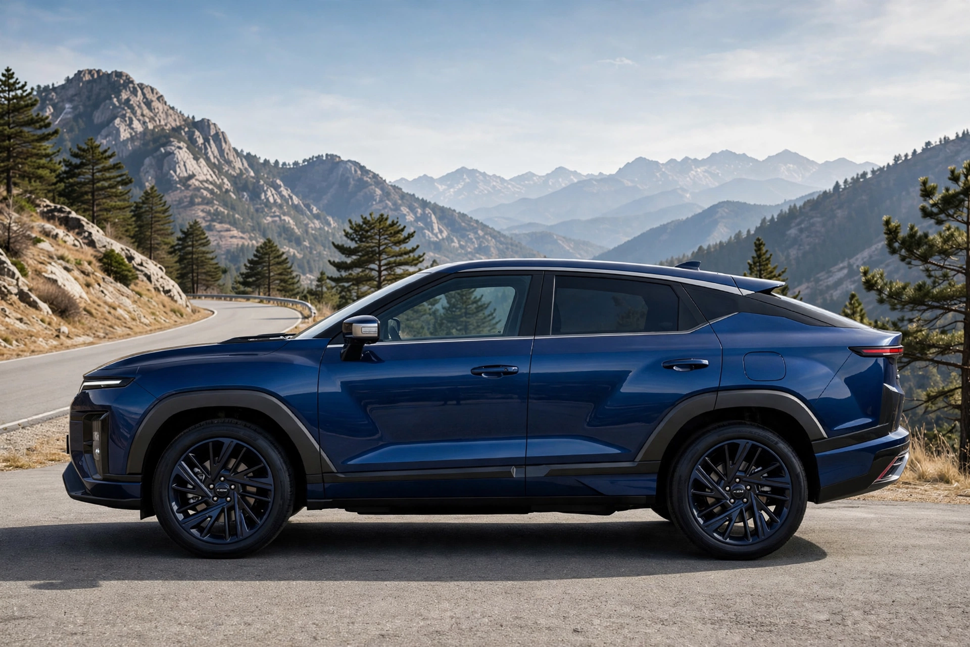 KGM Actyon gasolina azul perfil coupé