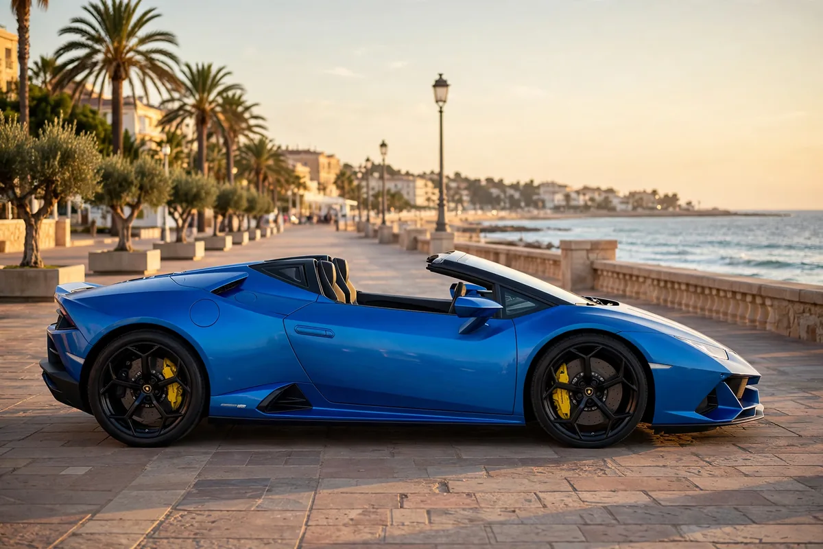 Lamborghini Huracán EVO RWD Spyder, vista lateral en estudio