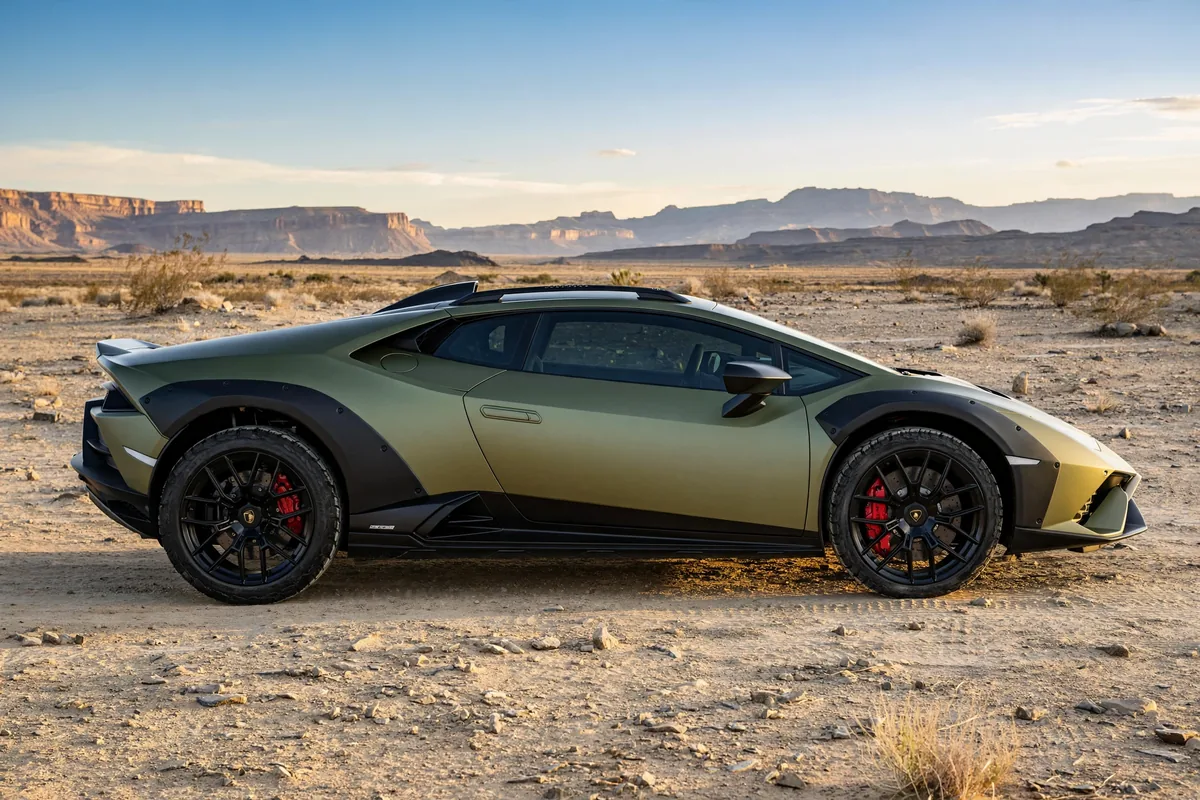 Lamborghini Huracán Sterrato, vista lateral en estudio