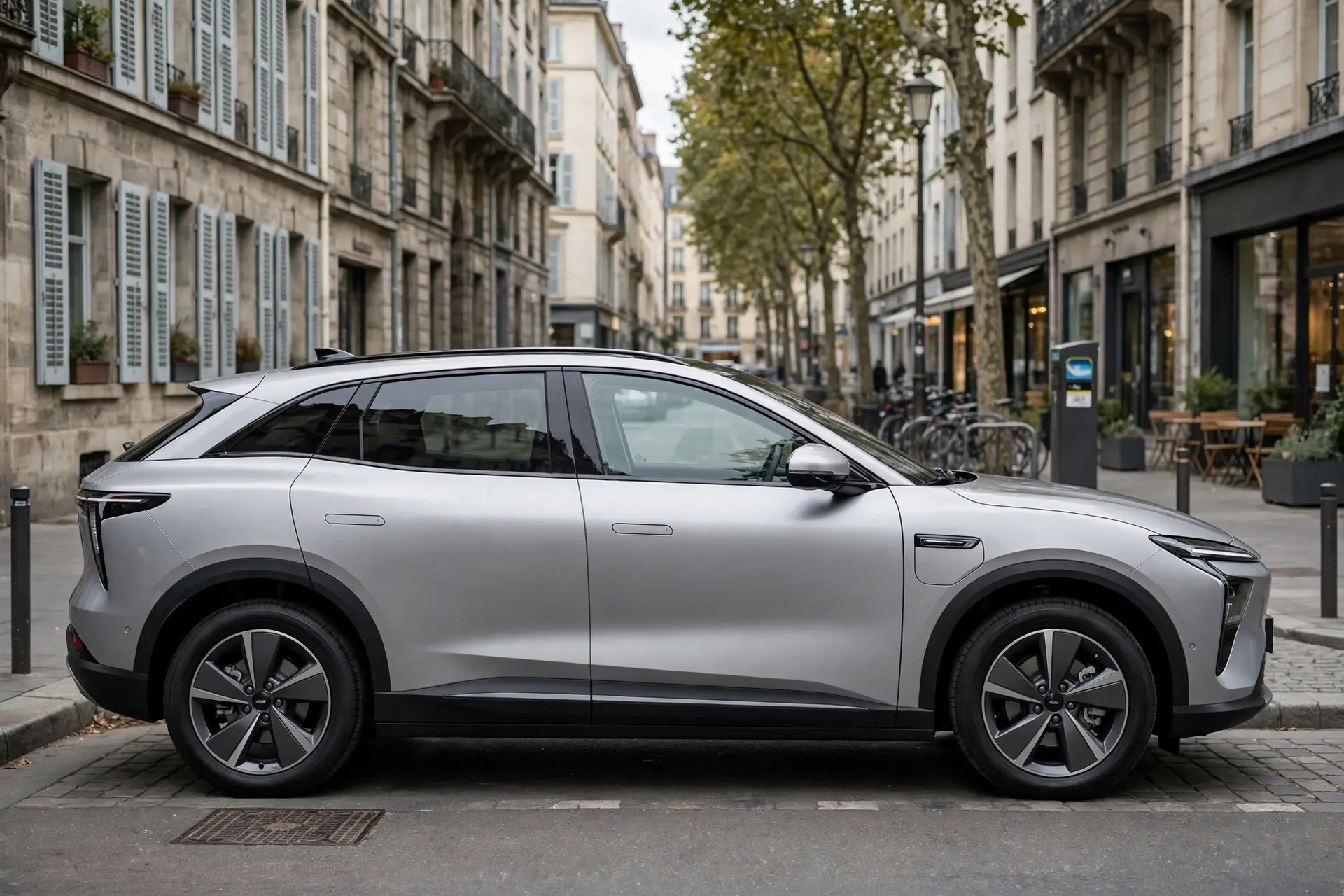 Lepas L4 EV, vista lateral en ciudad