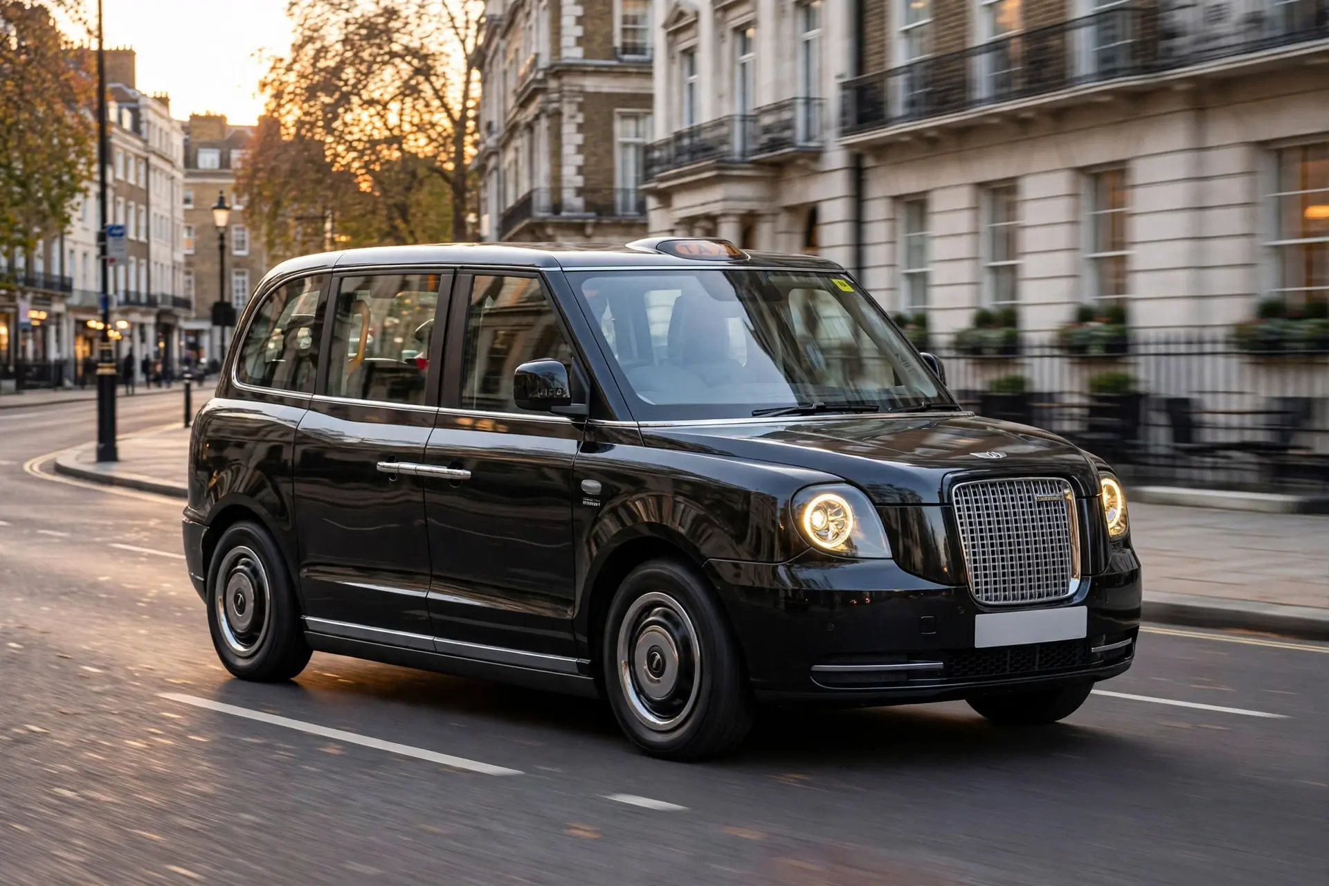 LEVC TX, el taxi eléctrico de Londres, en una calle europea