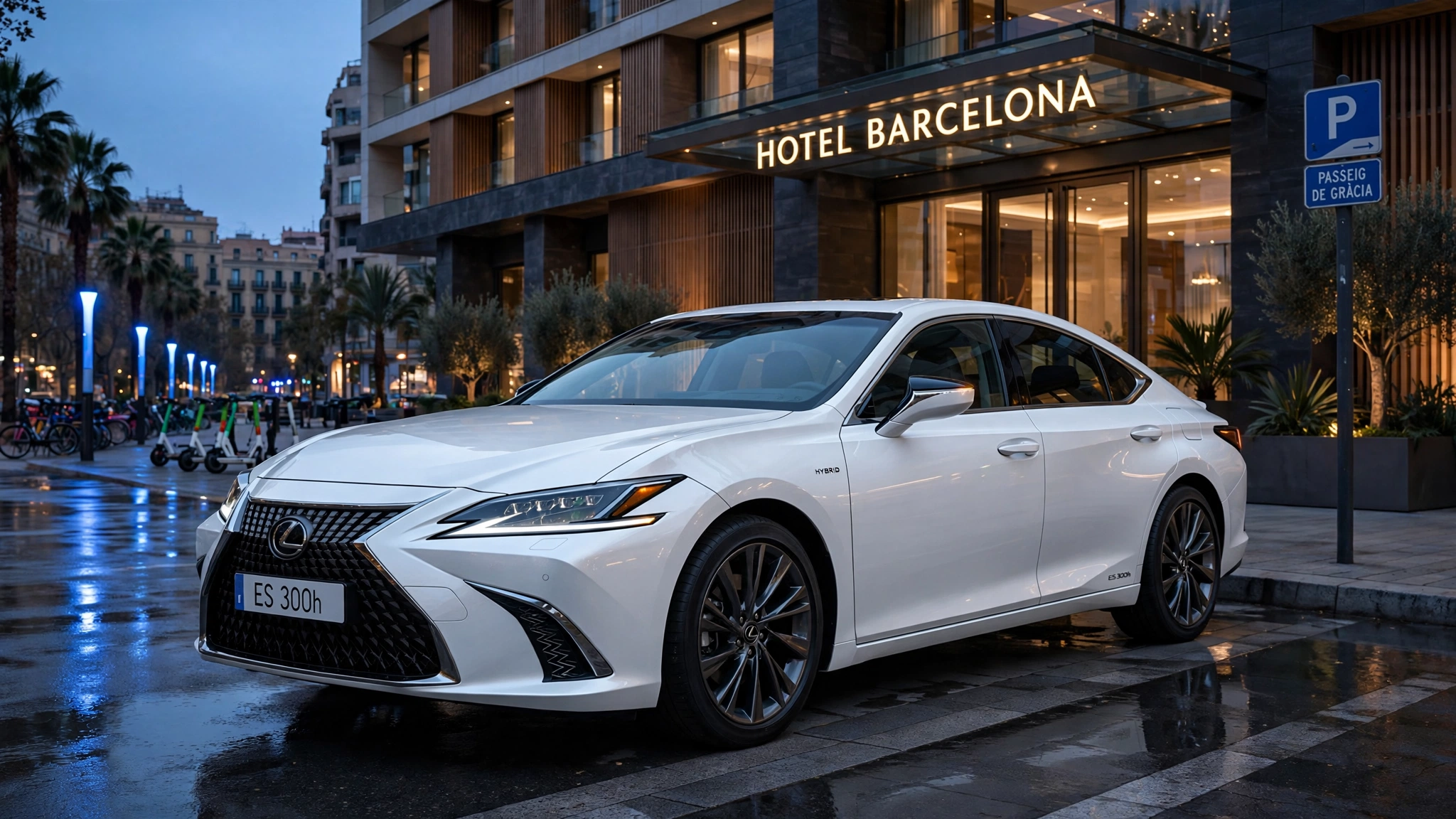 Lexus ES 300h 2026 blanco en Barcelona