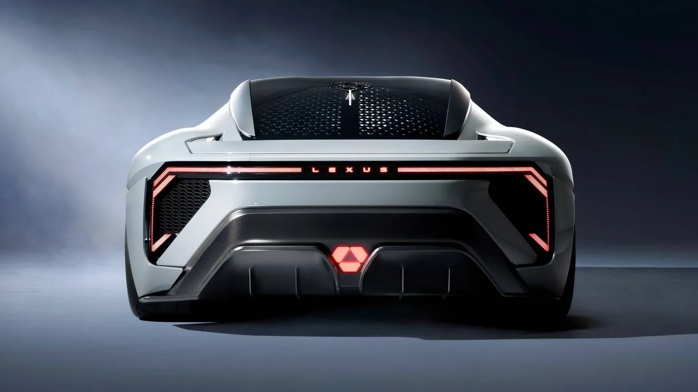 Lexus Electrified Sport concept, vista trasera con tira LED