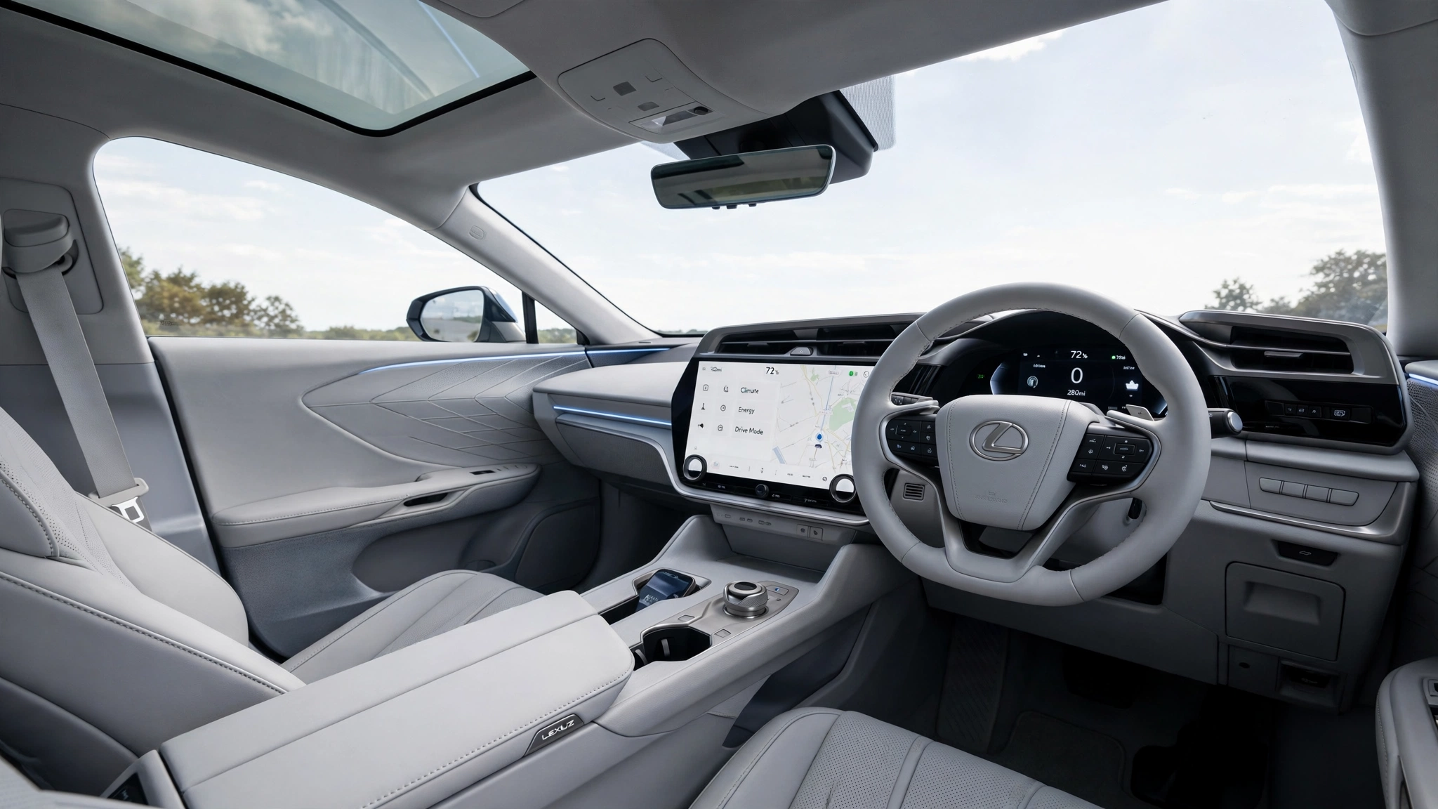 Interior oficial del Lexus RZ 300e
