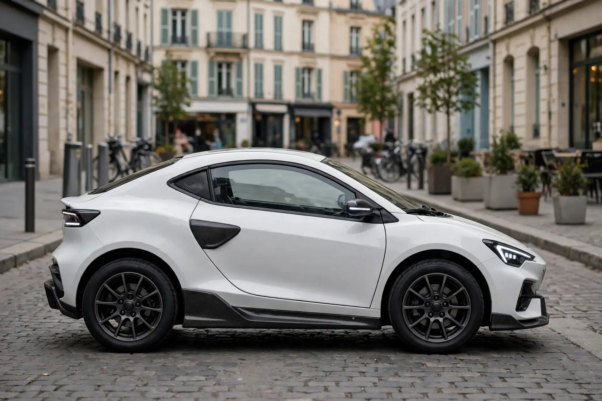 Ligier JS50 Select 2026, vista lateral en ciudad