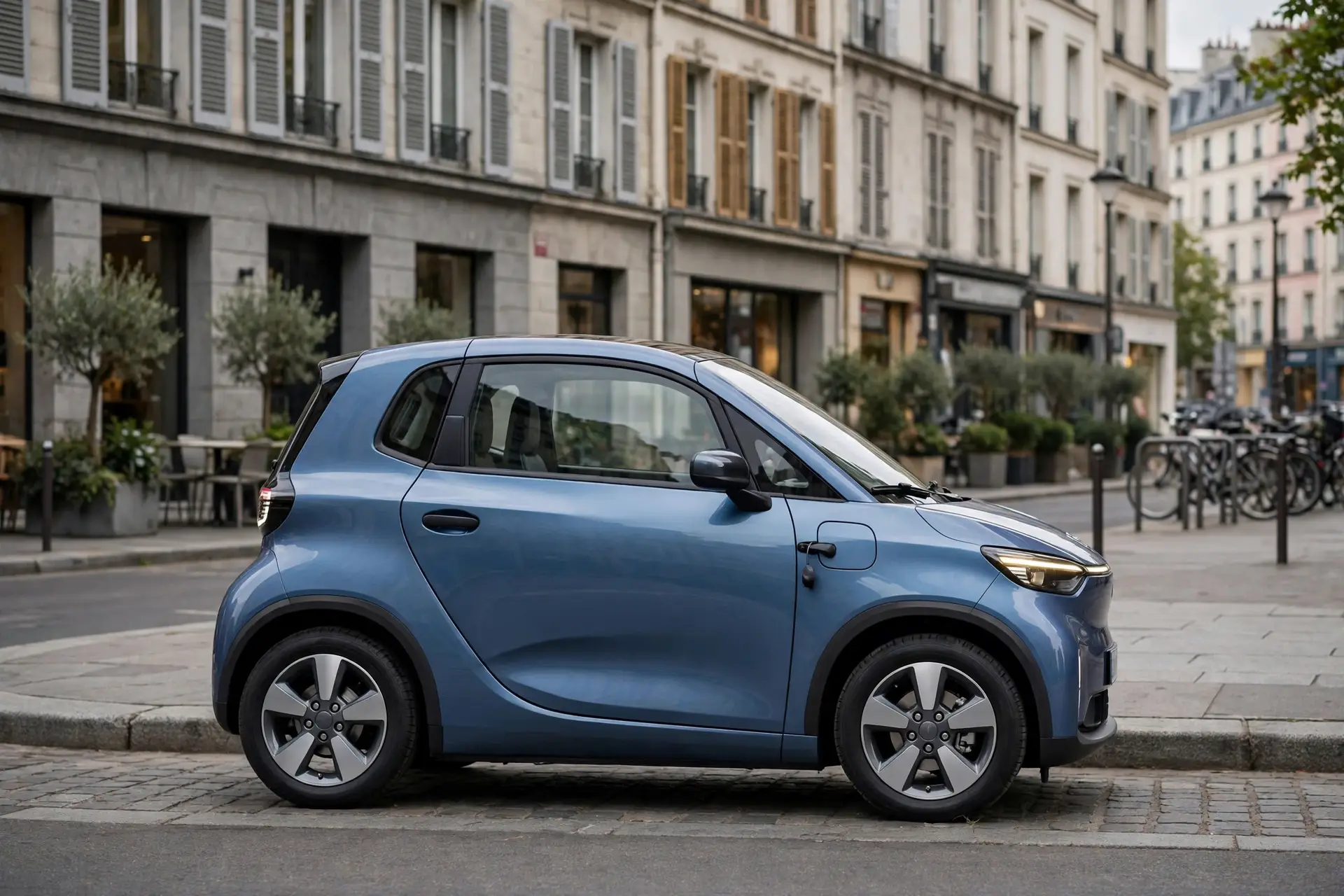 Ligier Myli MAX 2026, vista lateral en ciudad
