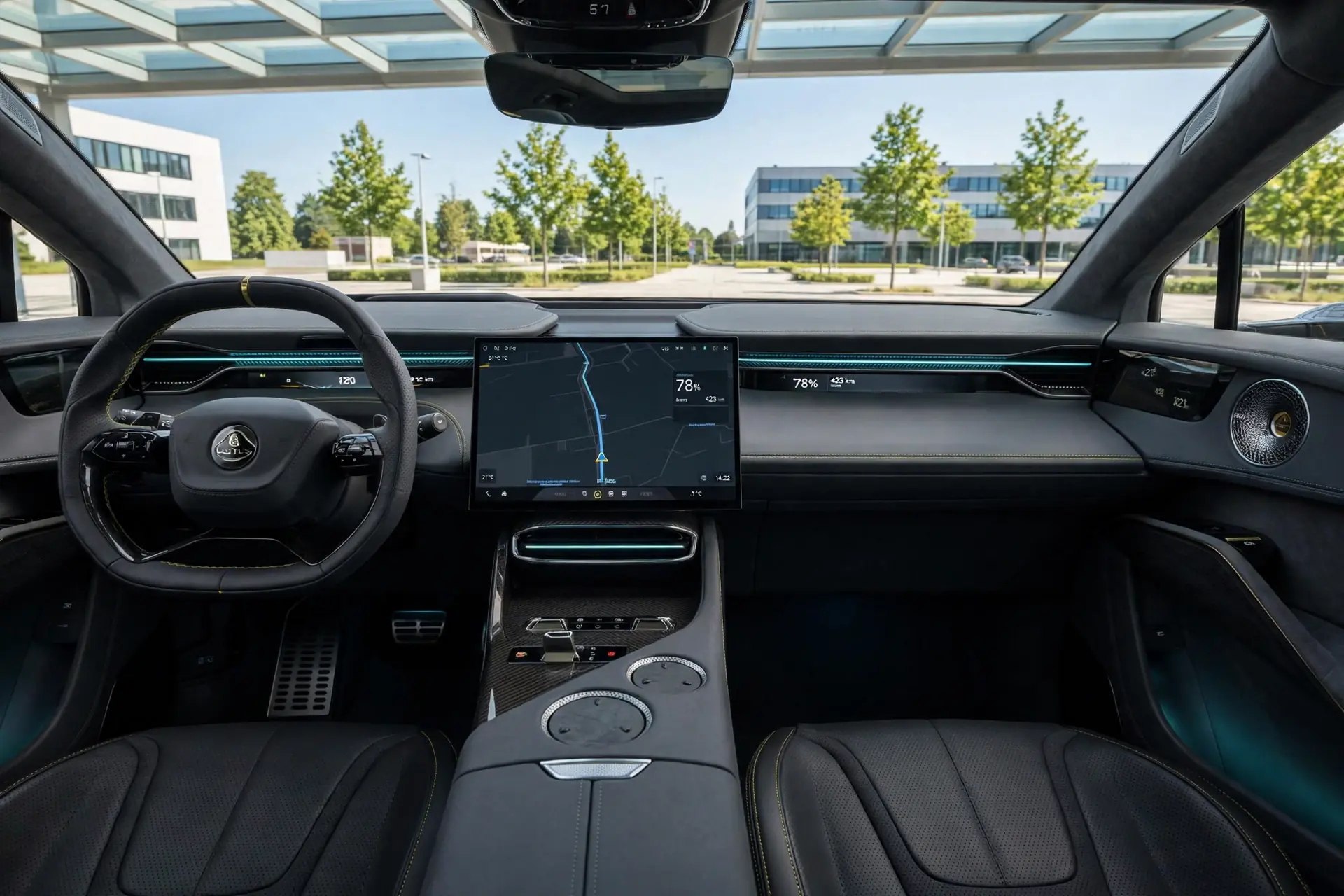 Interior oficial del Lotus Eletre 900 Sport