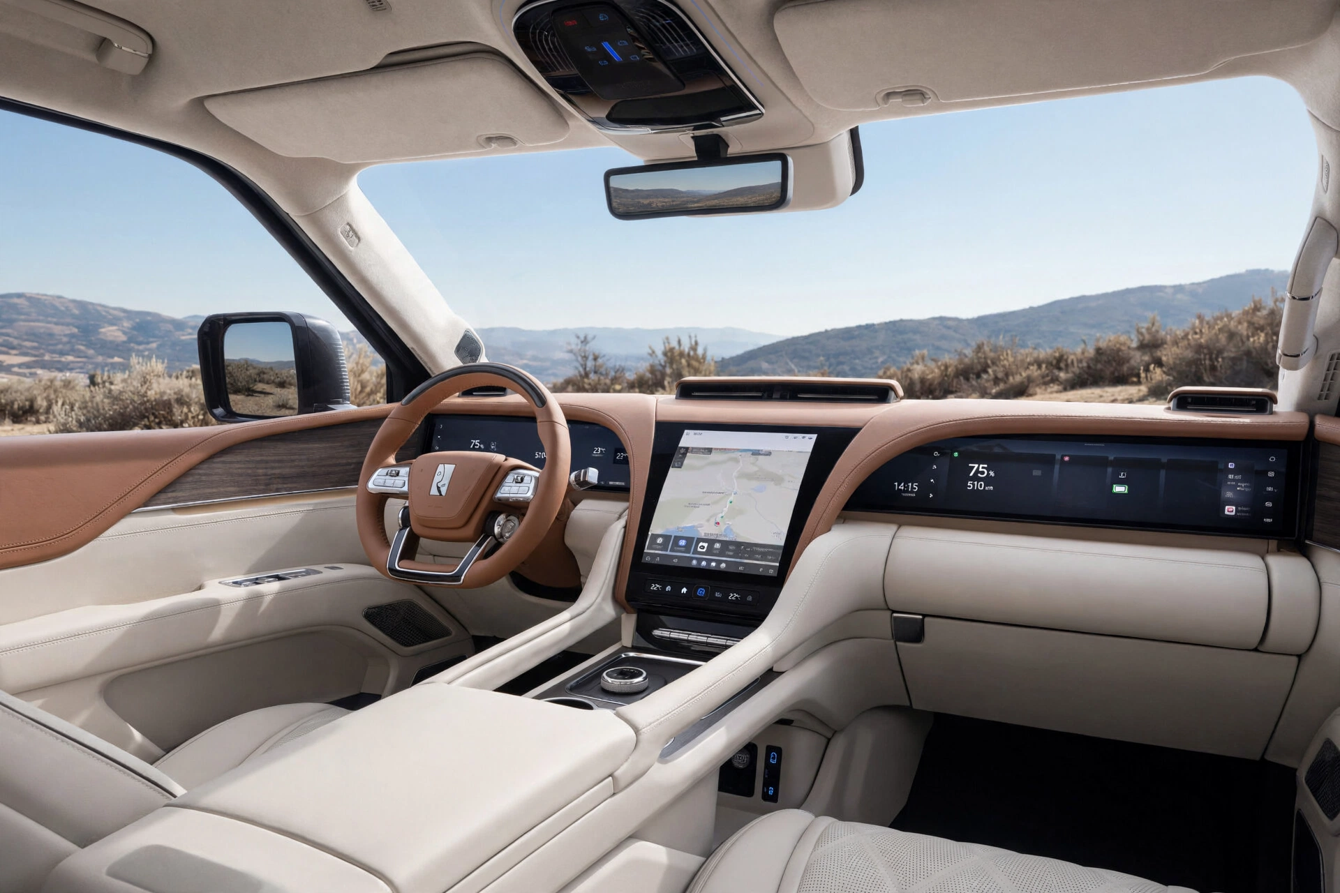 Interior de lujo del Yangwang U8 con acabados premium, imagen editorial