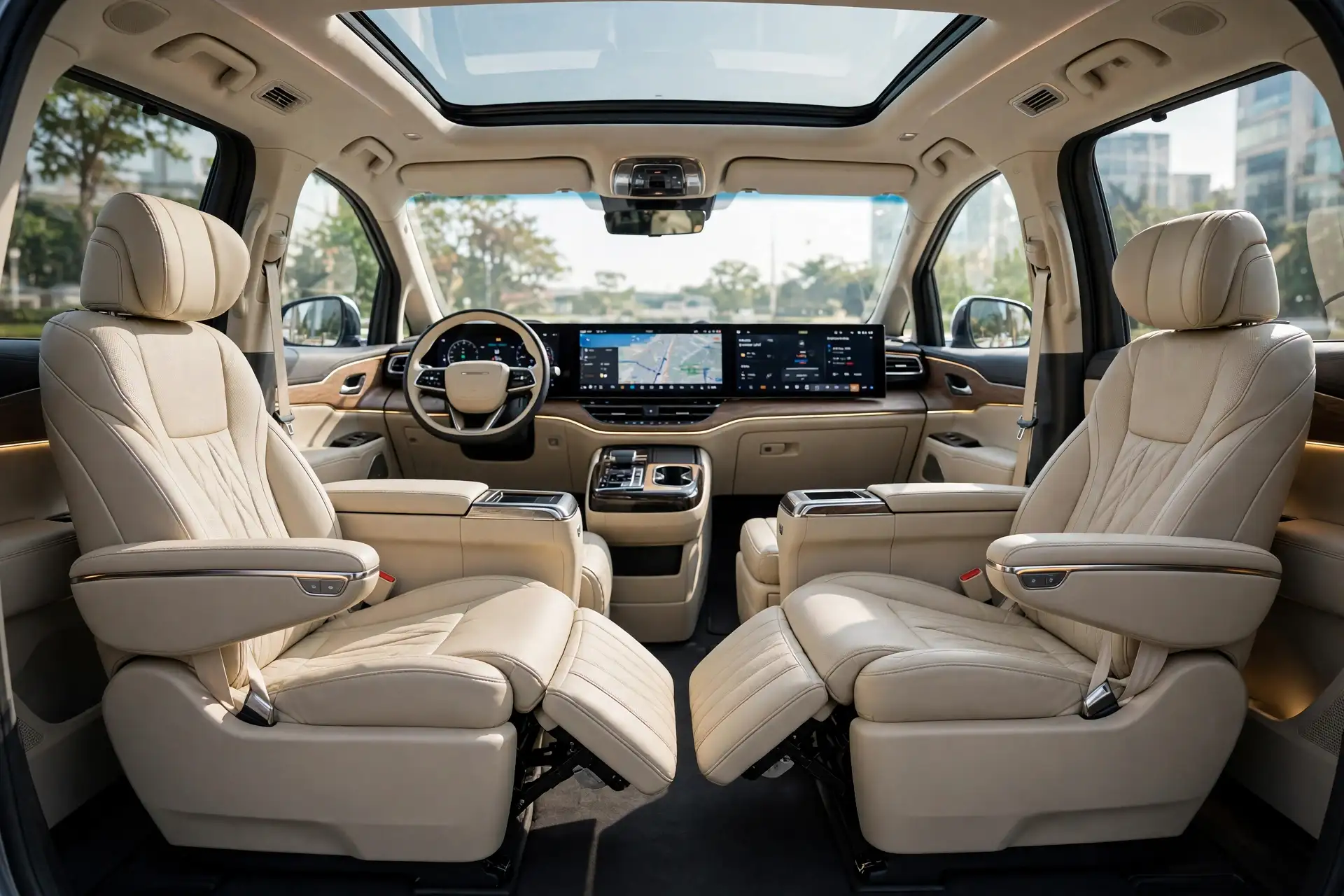 Interior oficial del Luxeed V9