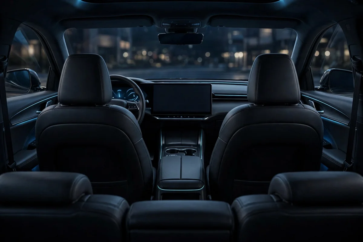 Interior del Lynk & Co 03 con pantalla central y cuadro digital