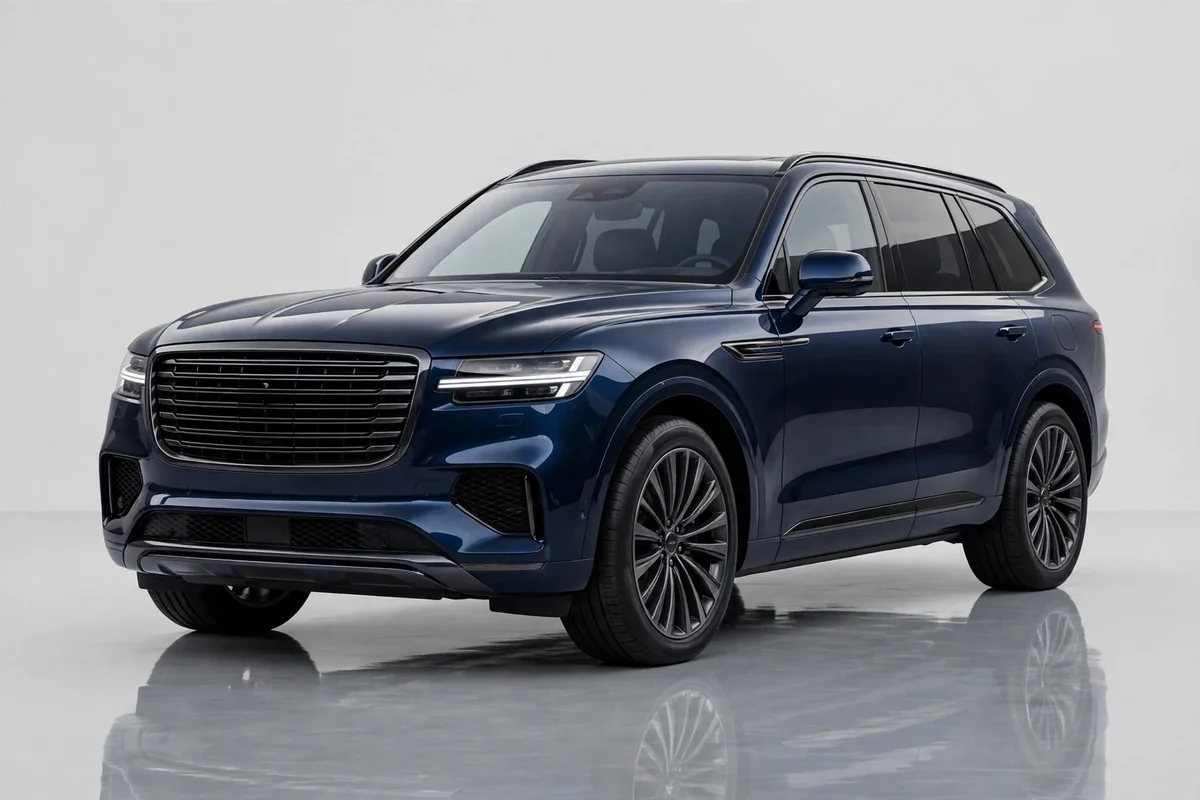 Lynk & Co 900 EM-P, SUV insignia de 6 plazas, tres cuartos delantero