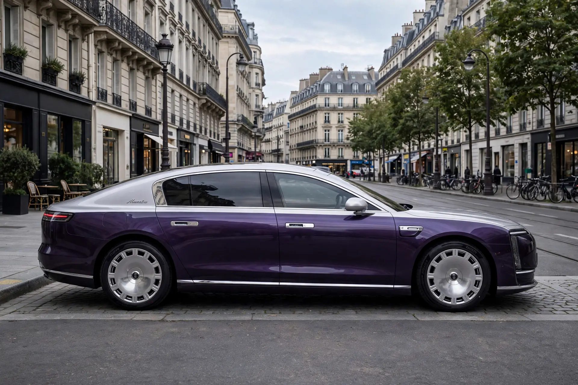 Maextro S800 eléctrico, vista lateral en calle europea