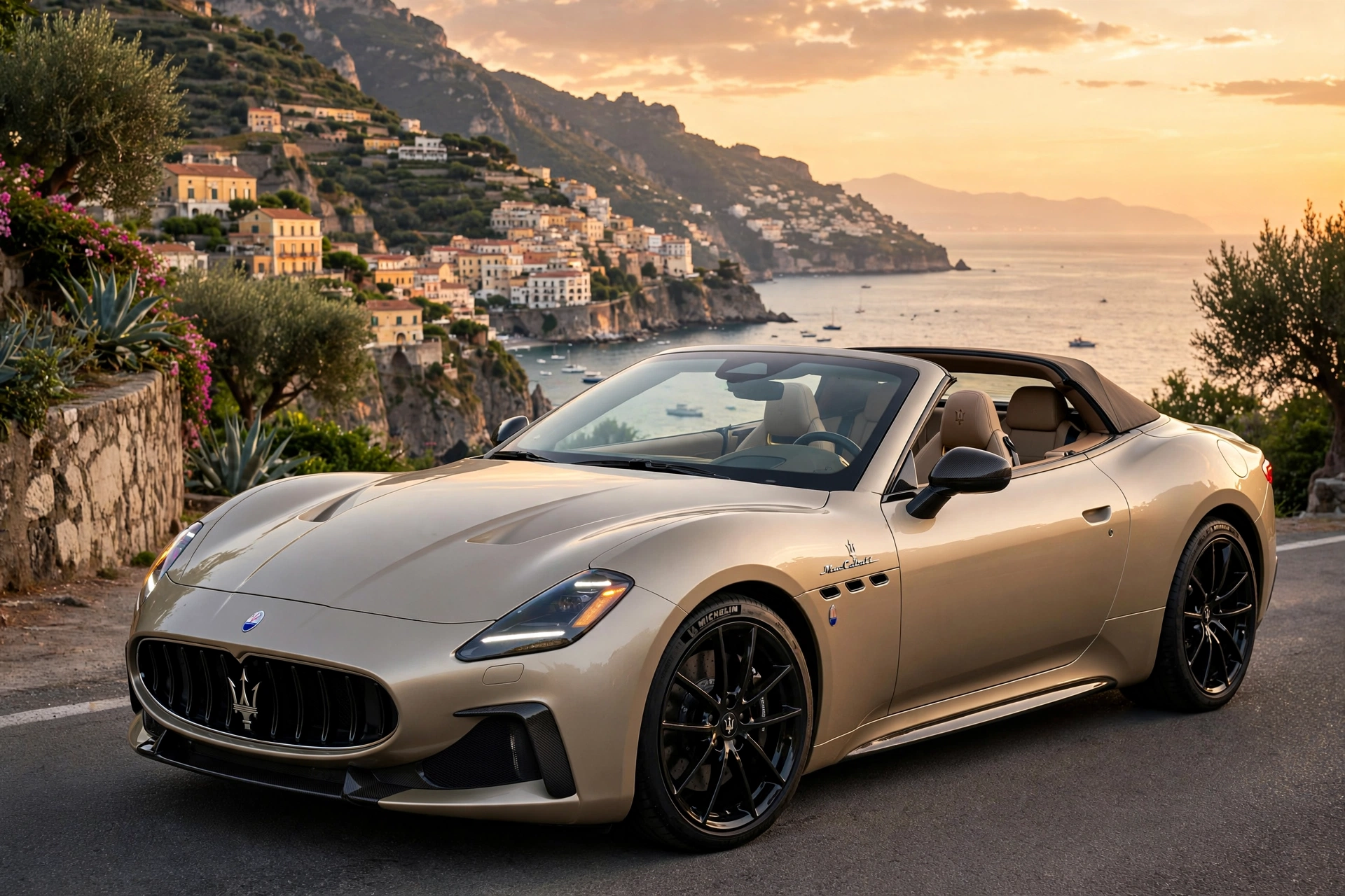 Maserati GranCabrio 2027, tres cuartos delantero