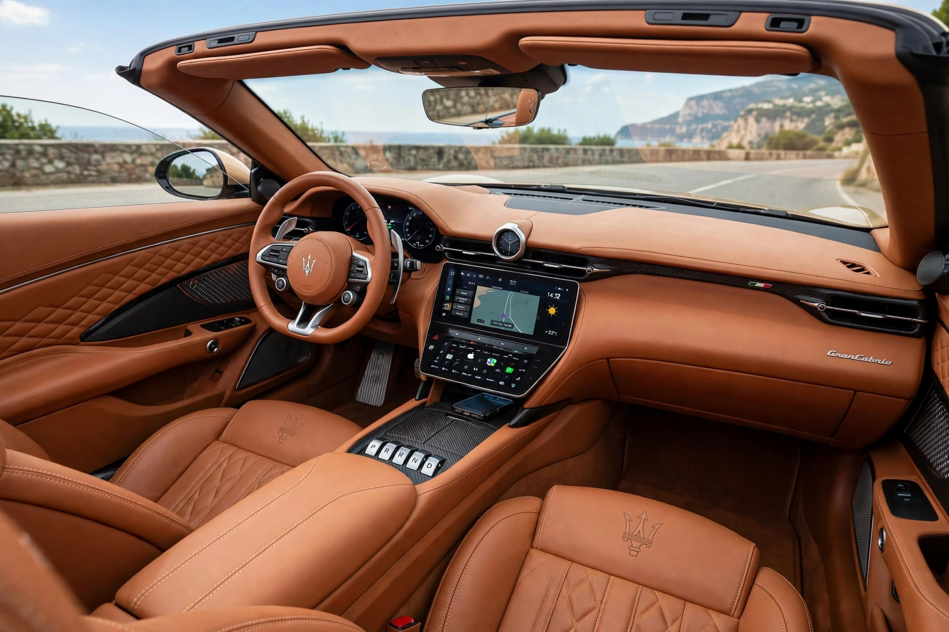 Interior oficial del Maserati GranCabrio