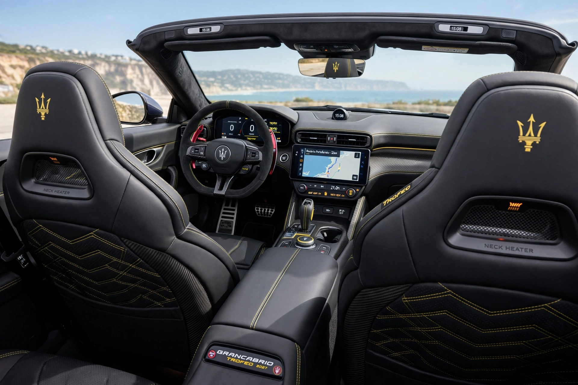 Interior oficial del Maserati GranCabrio Trofeo