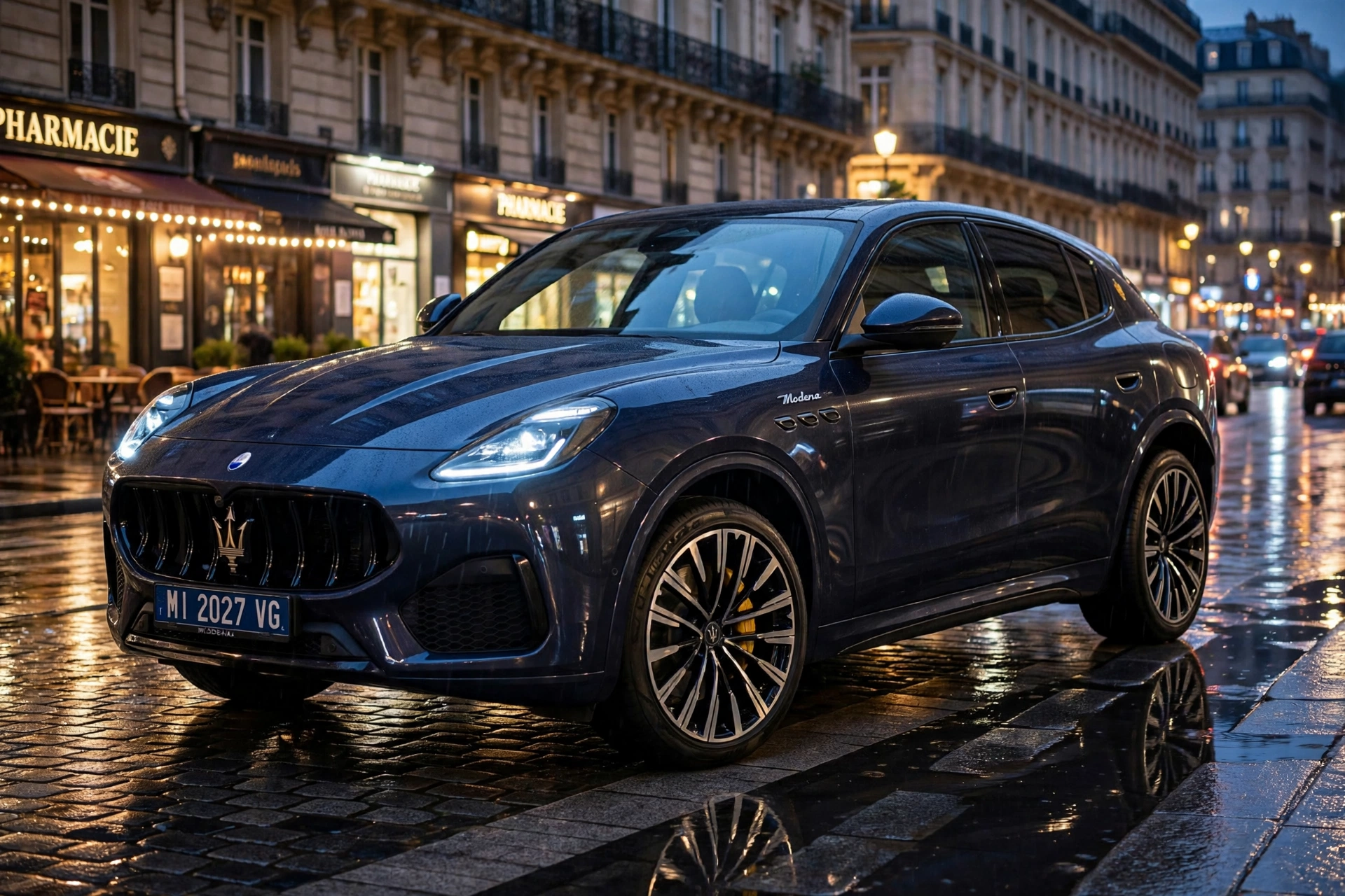 Maserati Grecale Modena V6 2027, tres cuartos delantero