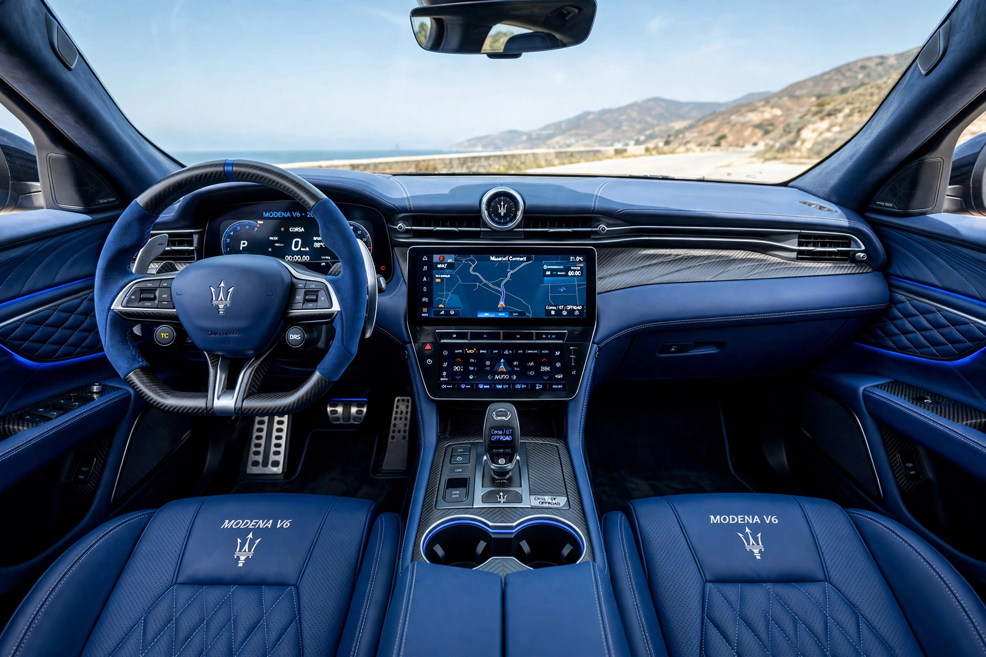Interior oficial del Maserati Grecale Modena