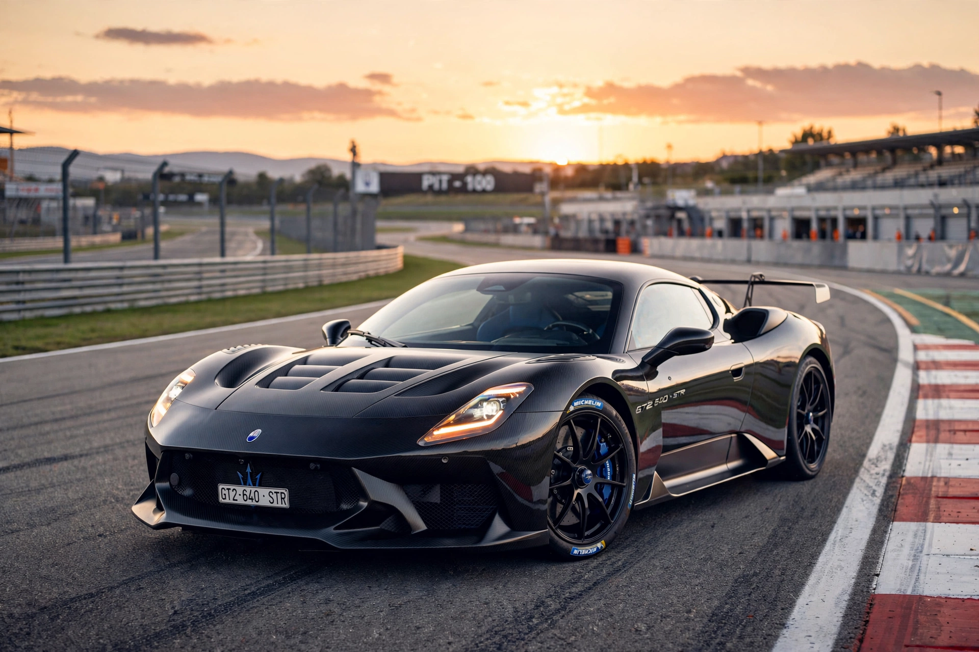 Maserati GT2 Stradale 2025, tres cuartos delantero